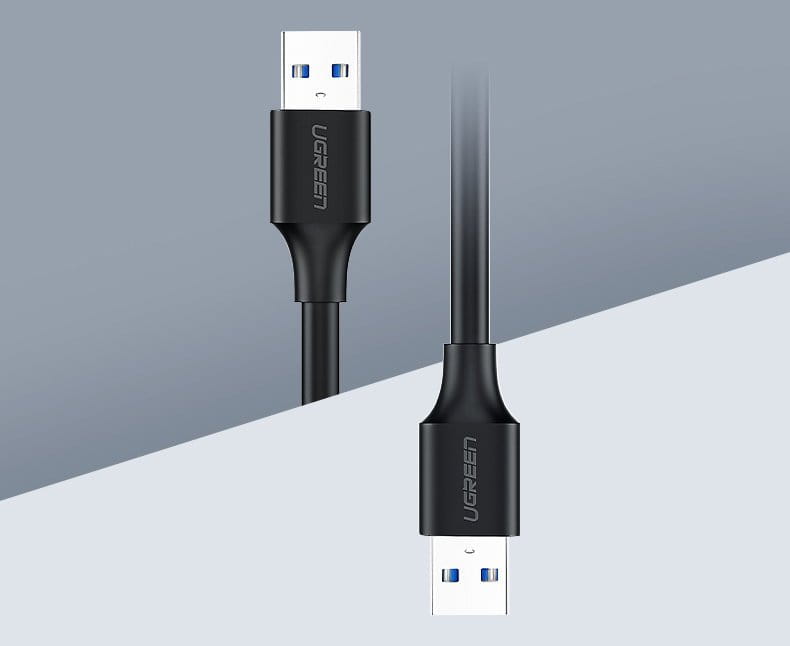 Kabel Ugreen USB 2.0 (Stecker) zu USB 2.0 (Stecker), 0.5m, Schwarz