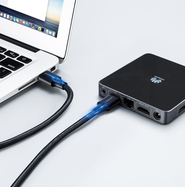 Kabel Ugreen USB 2.0 (Stecker) zu USB 2.0 (Stecker), 1m, Schwarz