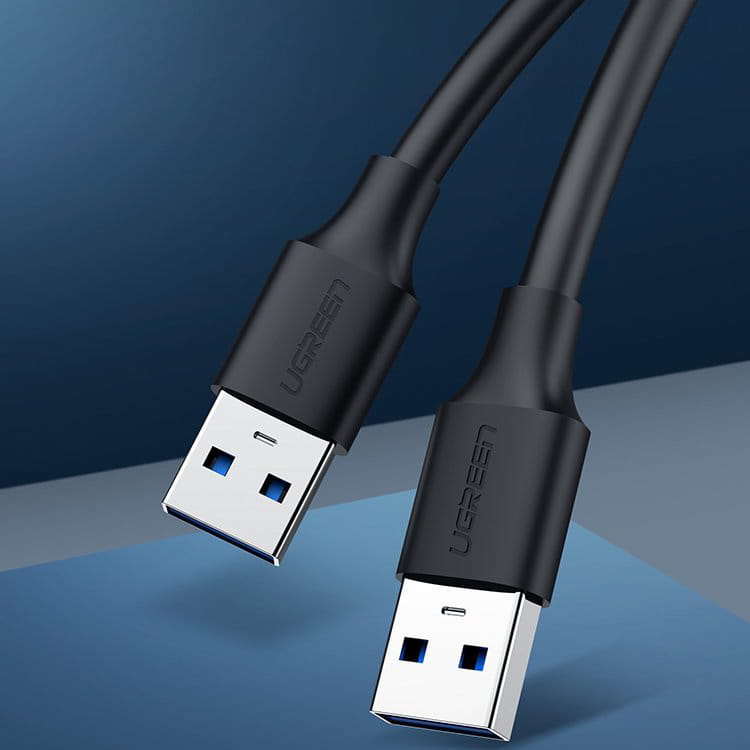 Kabel Ugreen USB 2.0 (Stecker) zu USB 2.0 (Stecker), 1m, Schwarz