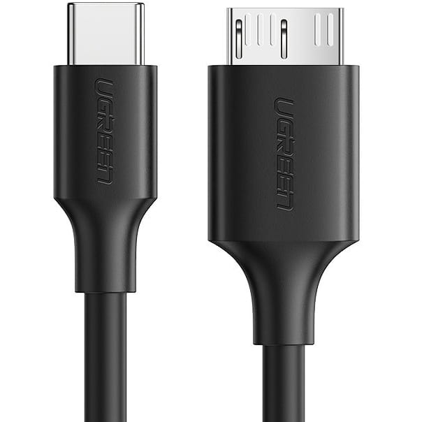 Kabel Ugreen USB-C (Stecker) zu Micro USB-B, 5 Gbps, 1m, Schwarz