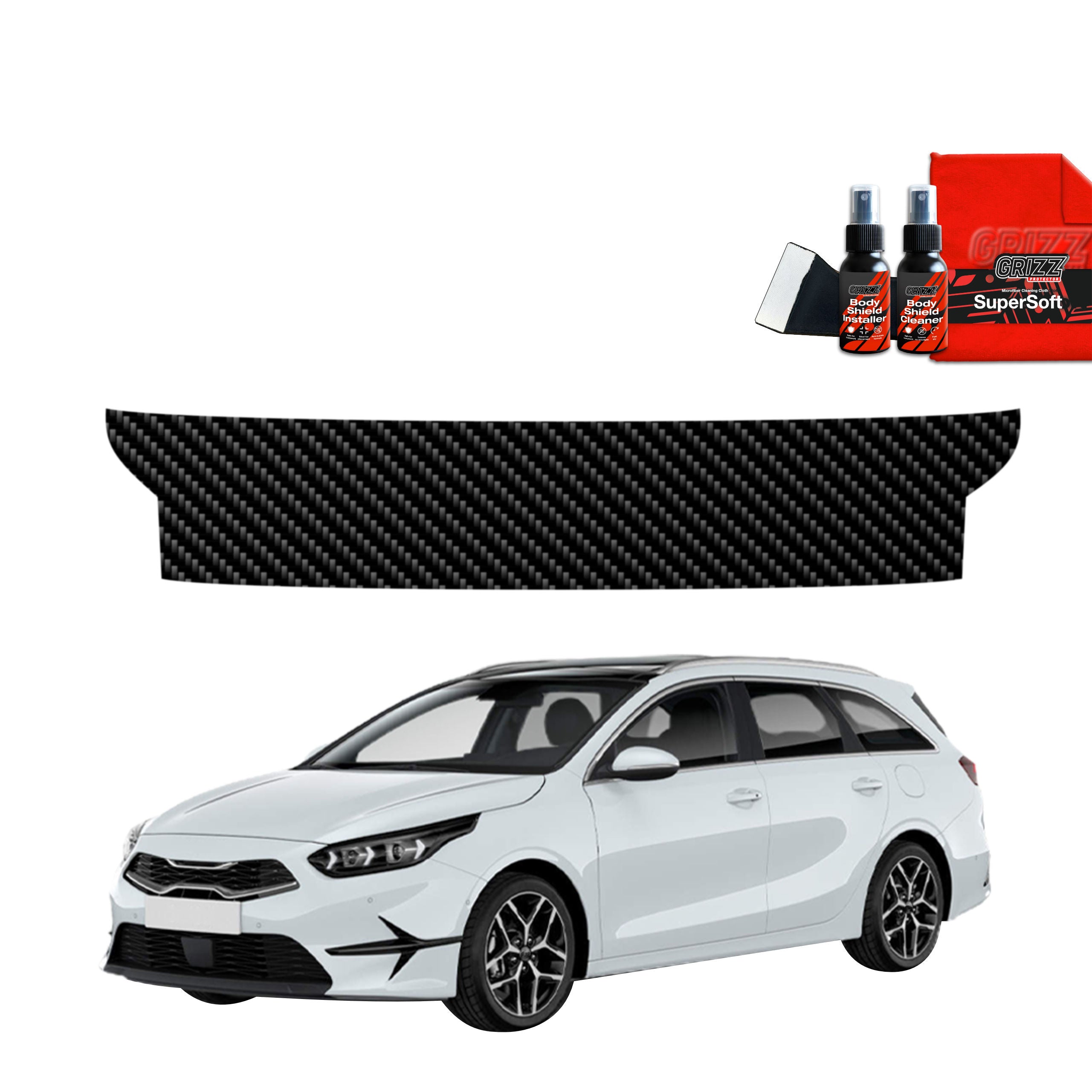 Kohlenstoff Schutzfolie Grizz Protector für Ladekante - Kia Ceed Hatchback (2021-2025)