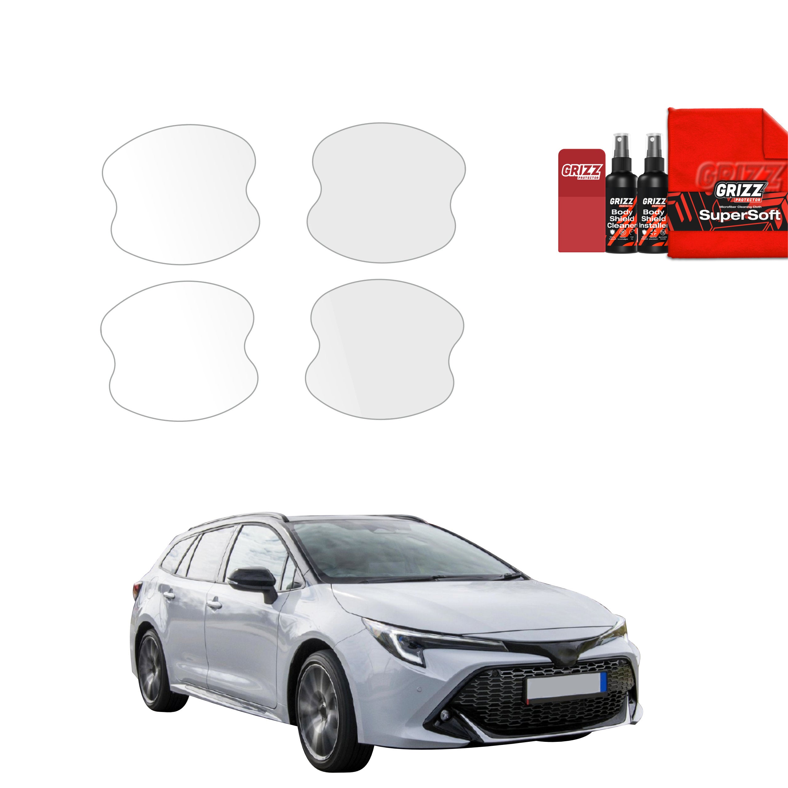 4in1 Schutzfolie Grizz Protector für Türgriffmulden - Toyota Corolla Kombi (2019-2022)