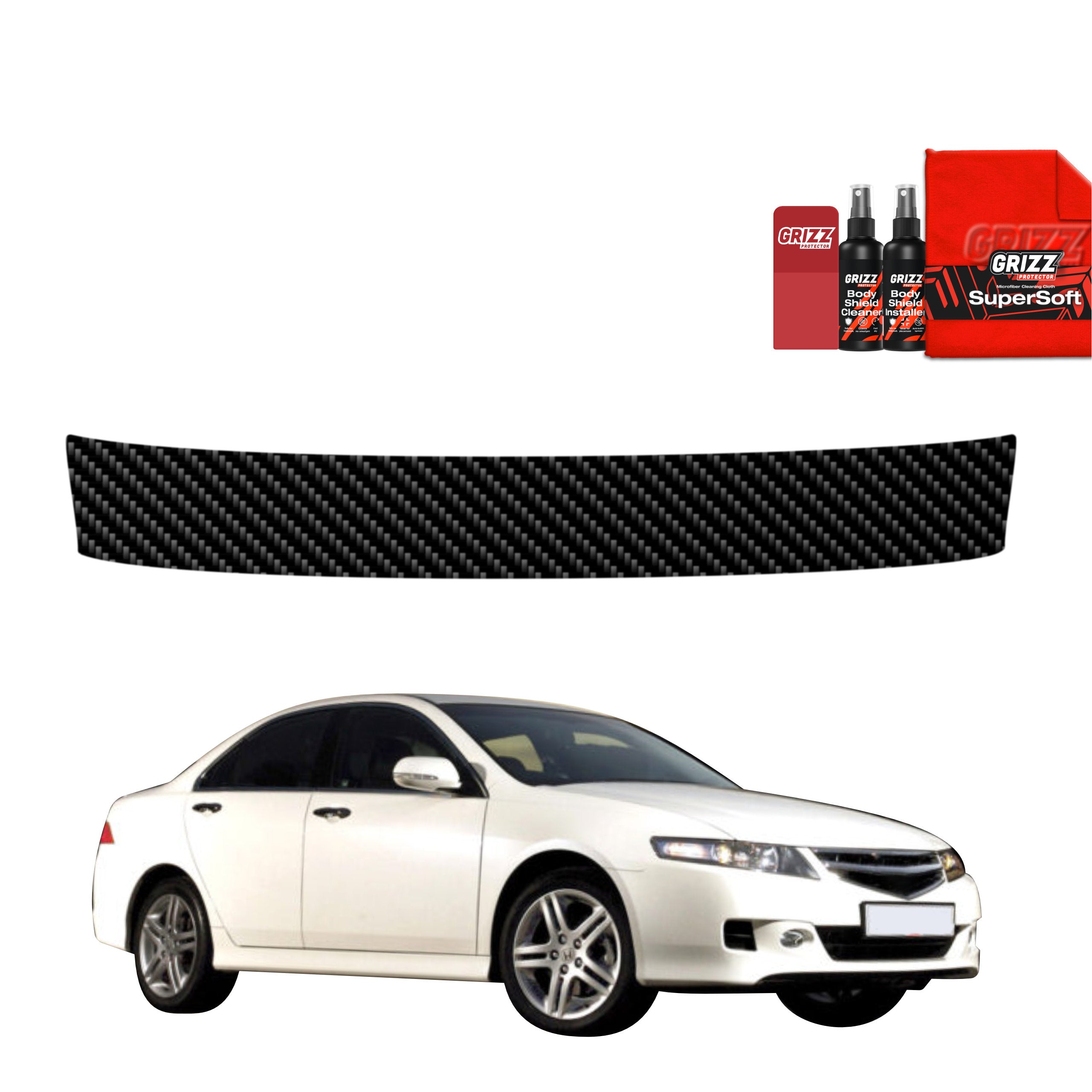 Kohlenstoff Schutzfolie Grizz Protector für Ladekante - Honda Accord 7 Facelift (2005-2007)