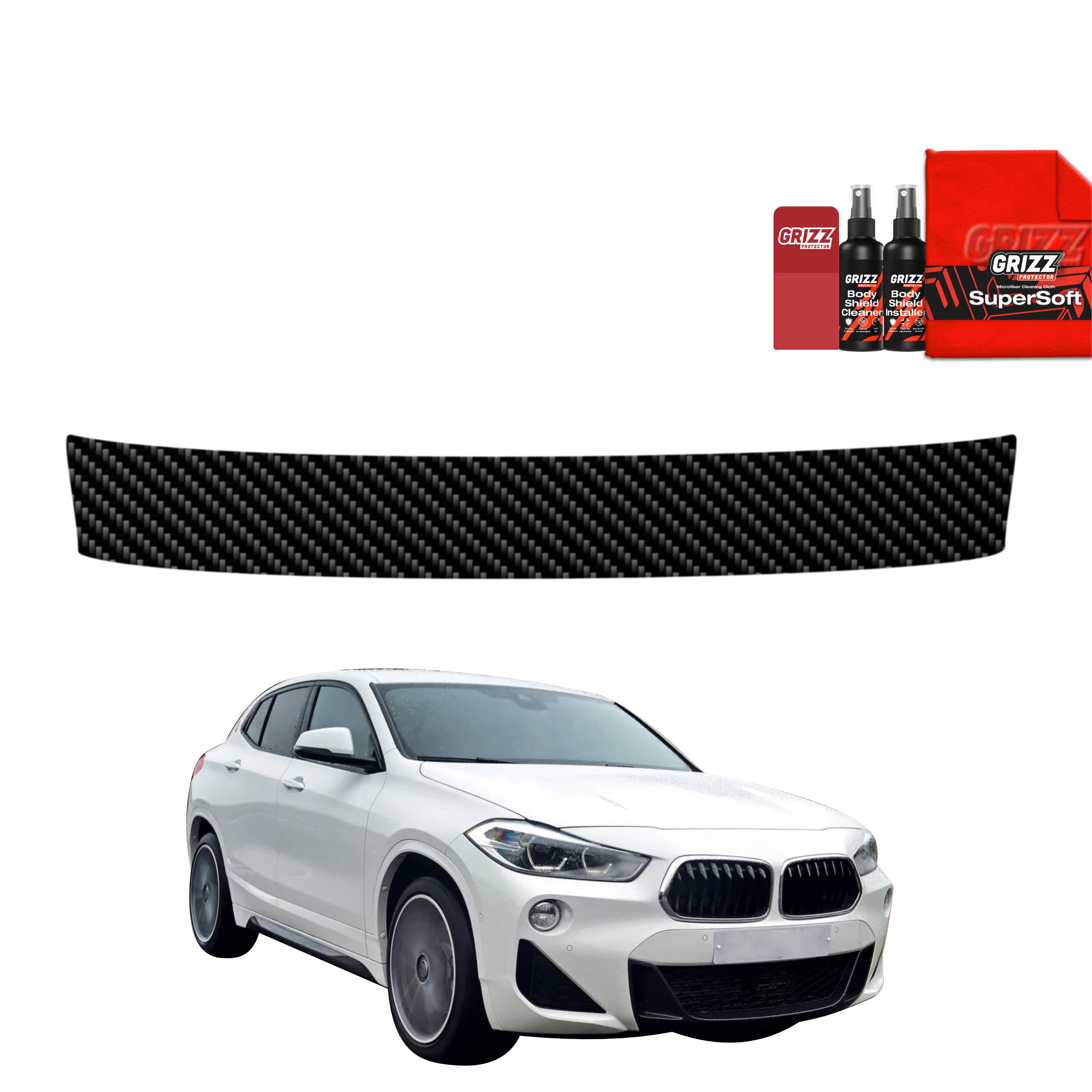 Kohlenstoff Schutzfolie Grizz Protector für Ladekante - BMW X2 (2017-2023)