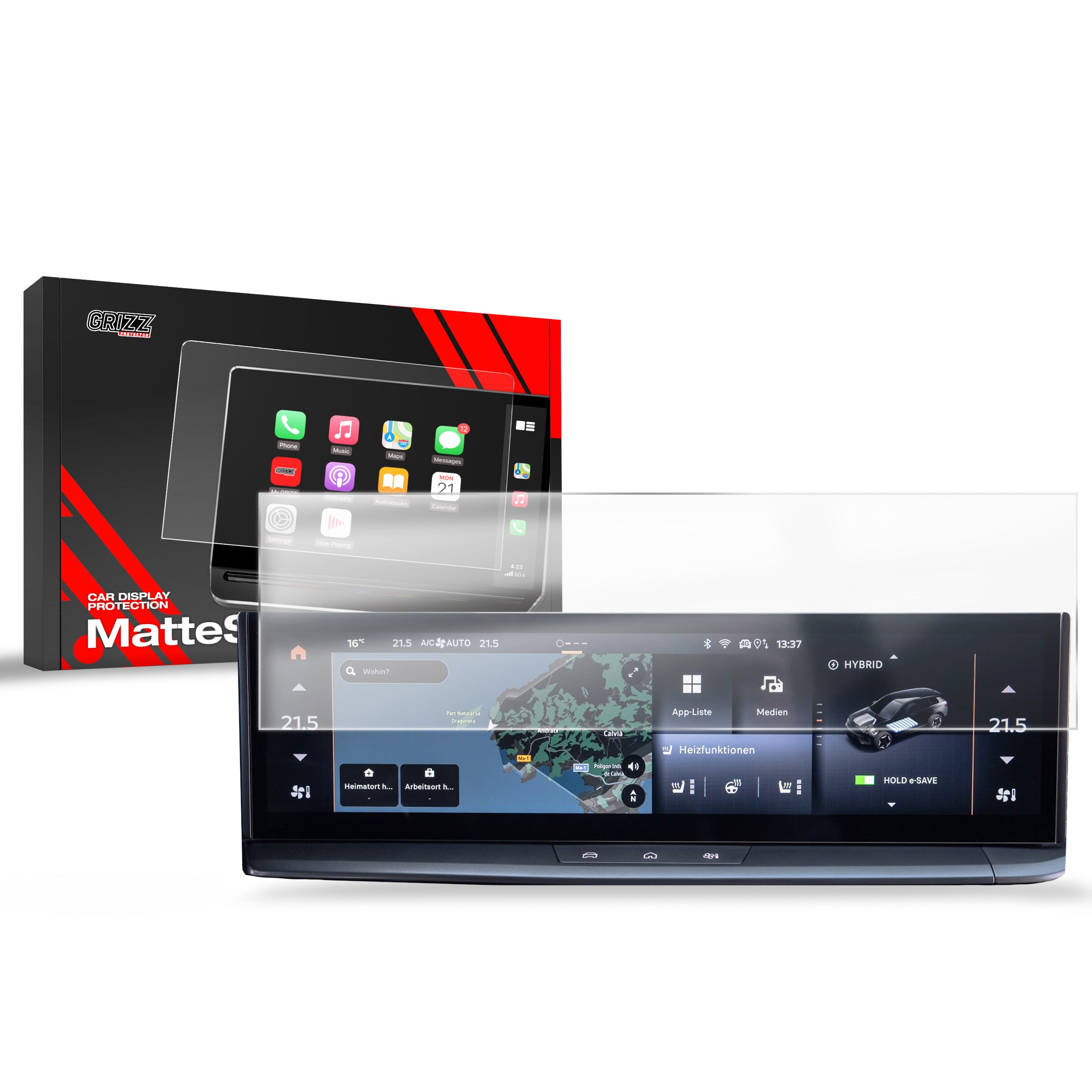 Matte Autodisplayfolie für Opel Grandland (2025-2026), Grizz Protector