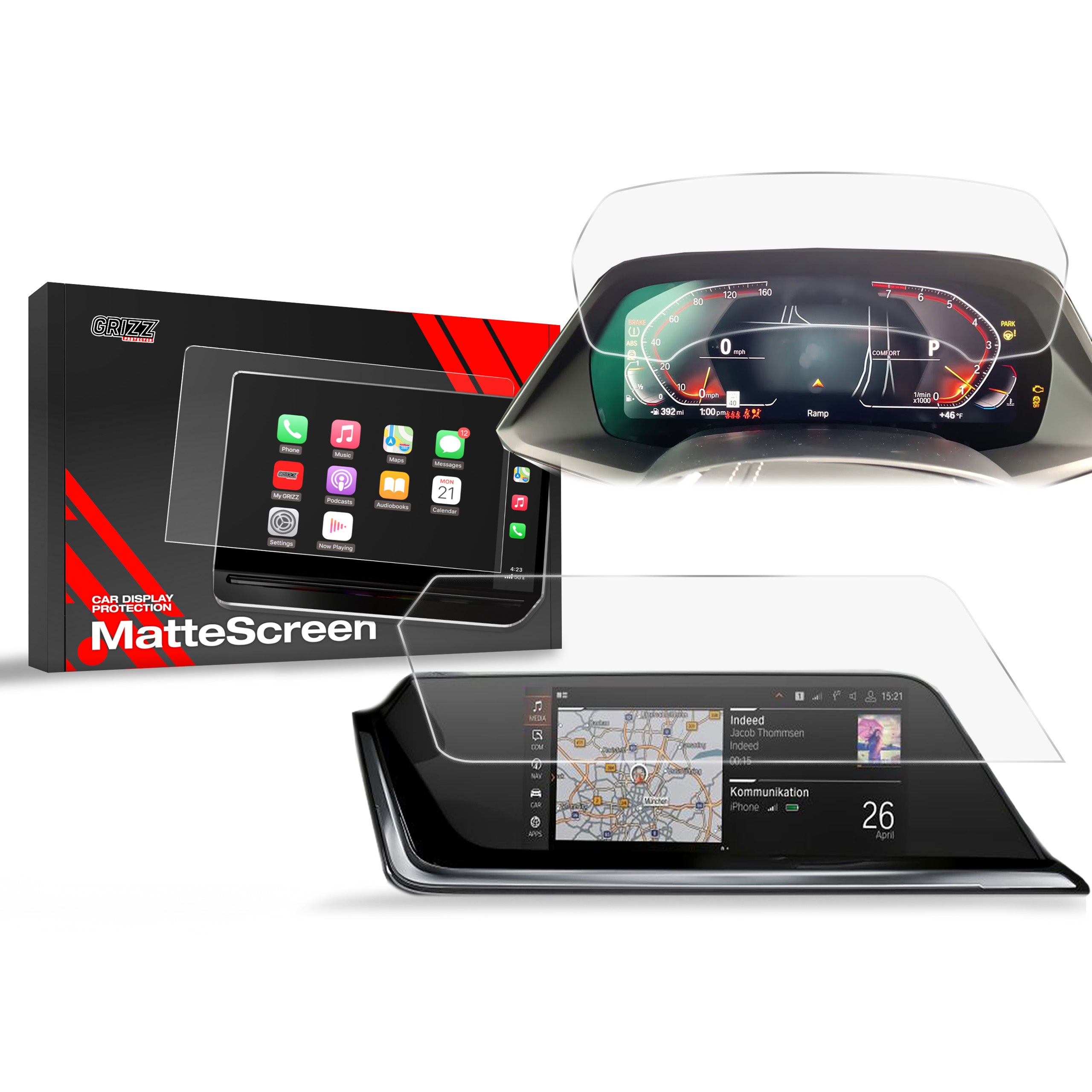 Matte Autodisplayfolie 2in1 für BMW Z4 G29 10,25" (2019-2026), Grizz Protector