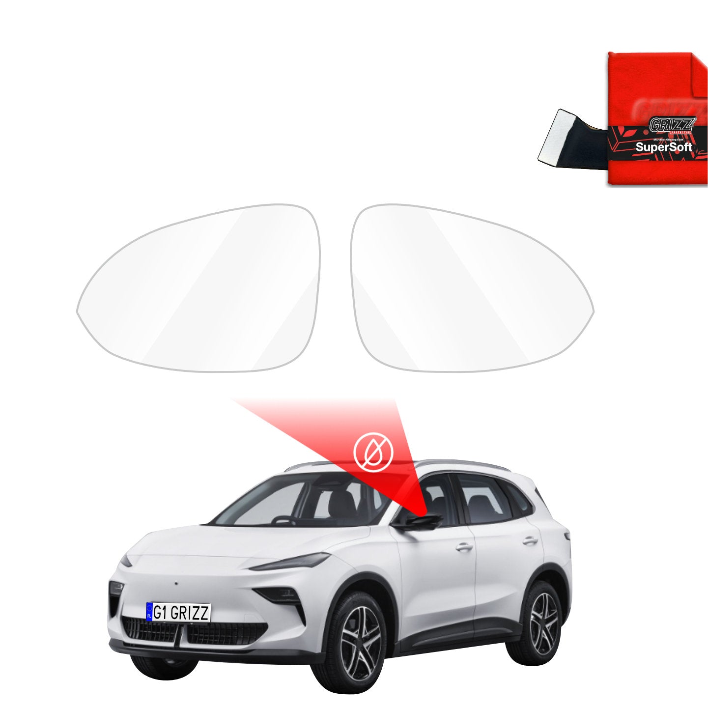 Regenschutzfolie Grizz Protector für Außenspiegel - MG S5 EV (2025-2026)