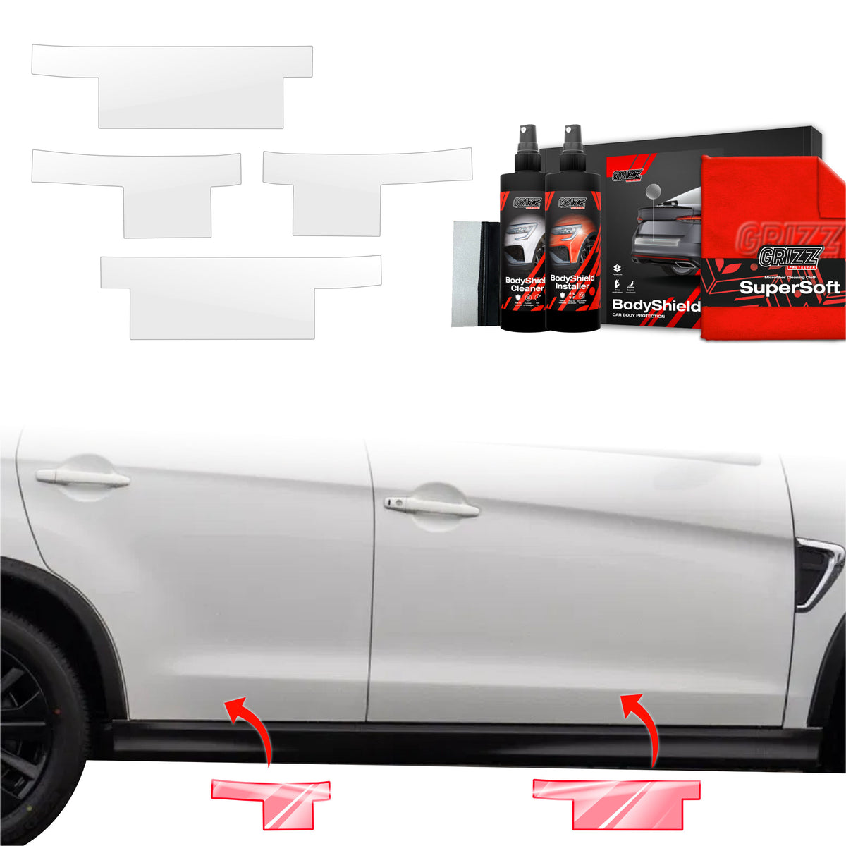 4in1 Schutzfolie Grizz Protector für Schweller - Mitsubishi ASX Facelift (2024-2026)