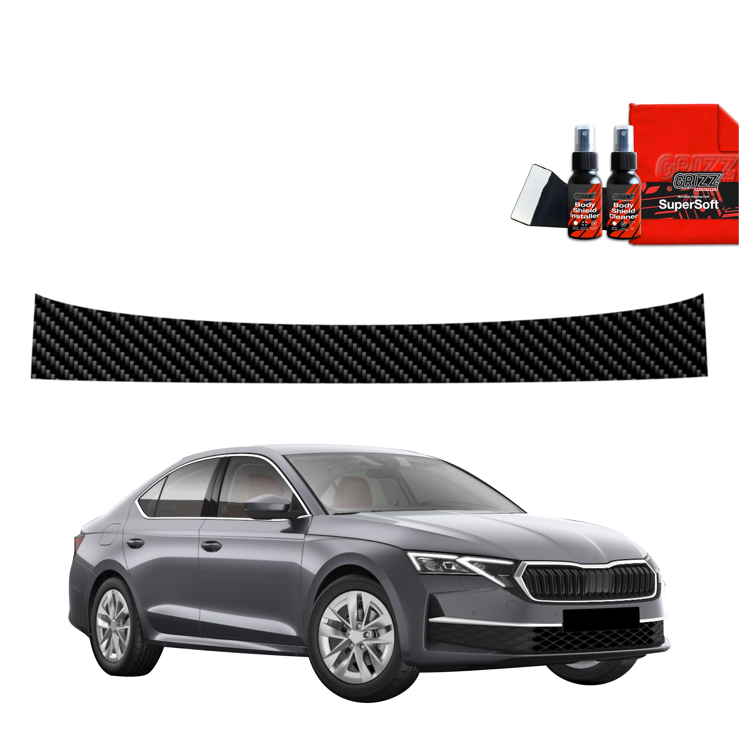 Kohlenstoff Schutzfolie Grizz Protector für Ladekante - Skoda Octavia 4 Hatchback Facelifting (2024-2026)