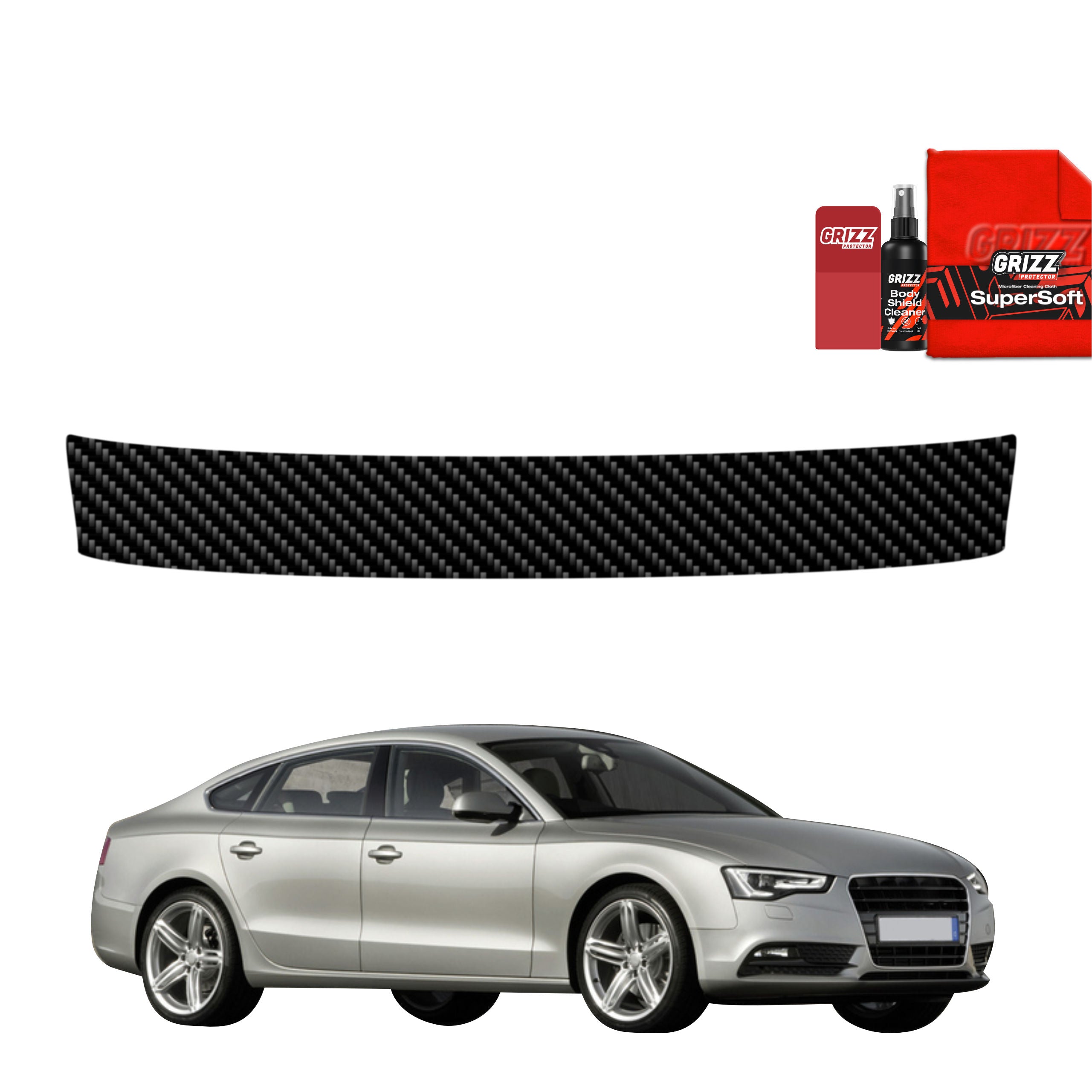 Kohlenstoff Schutzfolie Grizz Protector für Ladekante - Audi A5 8T SUV 5D (2007-2016)