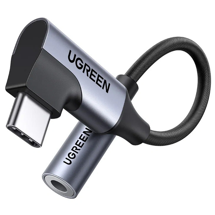 Ugreen Kabel / Adapter Audio USB-C auf 3.5 mm Klinke, Ugreen CM991, 10 cm, Grau