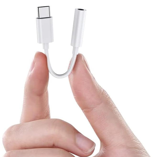 Adapter USB-C (Stecker) zu Jack 3.5mm (Buchse), Joyroom Ben Series, 3A, Weiß