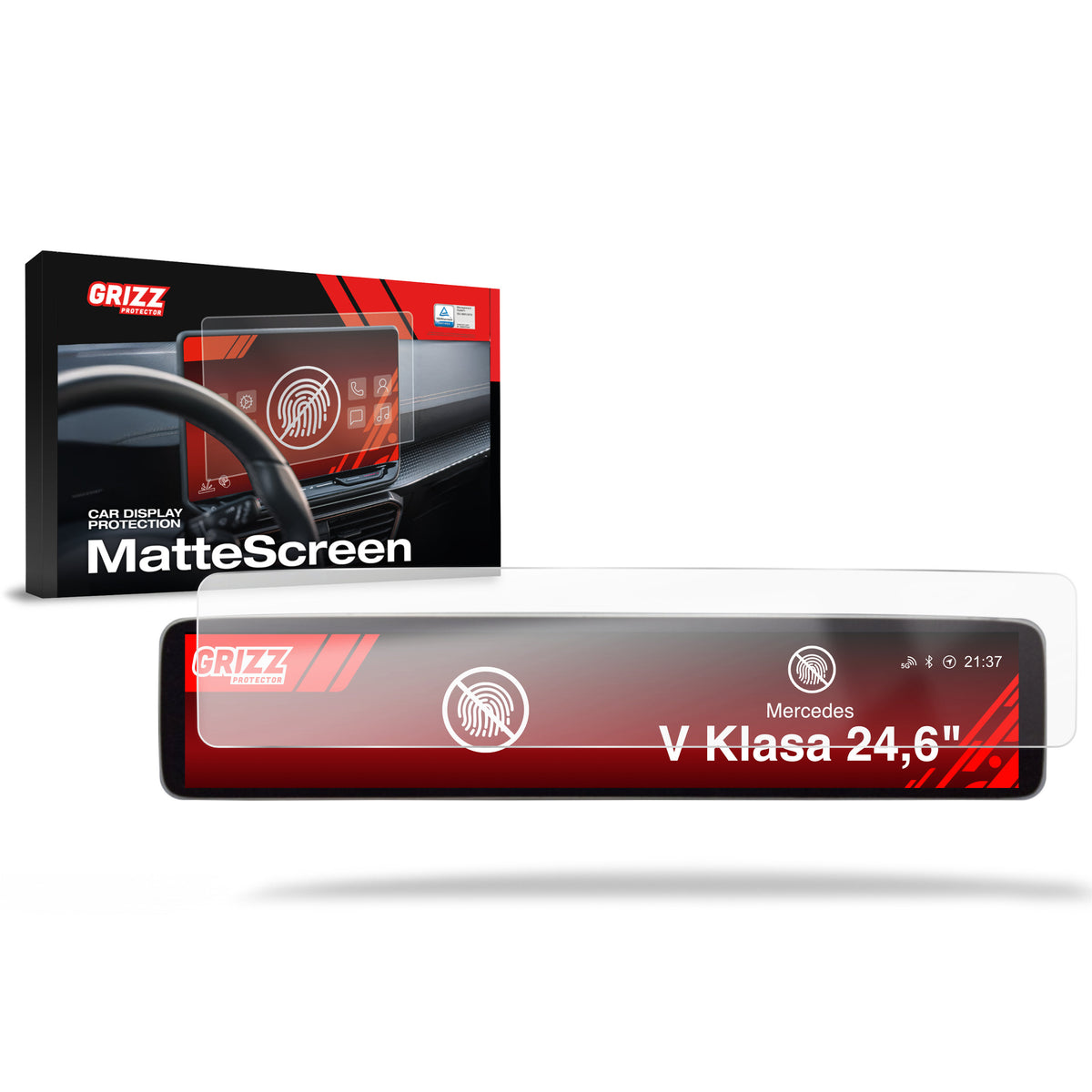 Matte Autodisplayfolie für Mercedes V Klasse (2024-2026), Grizz Protector