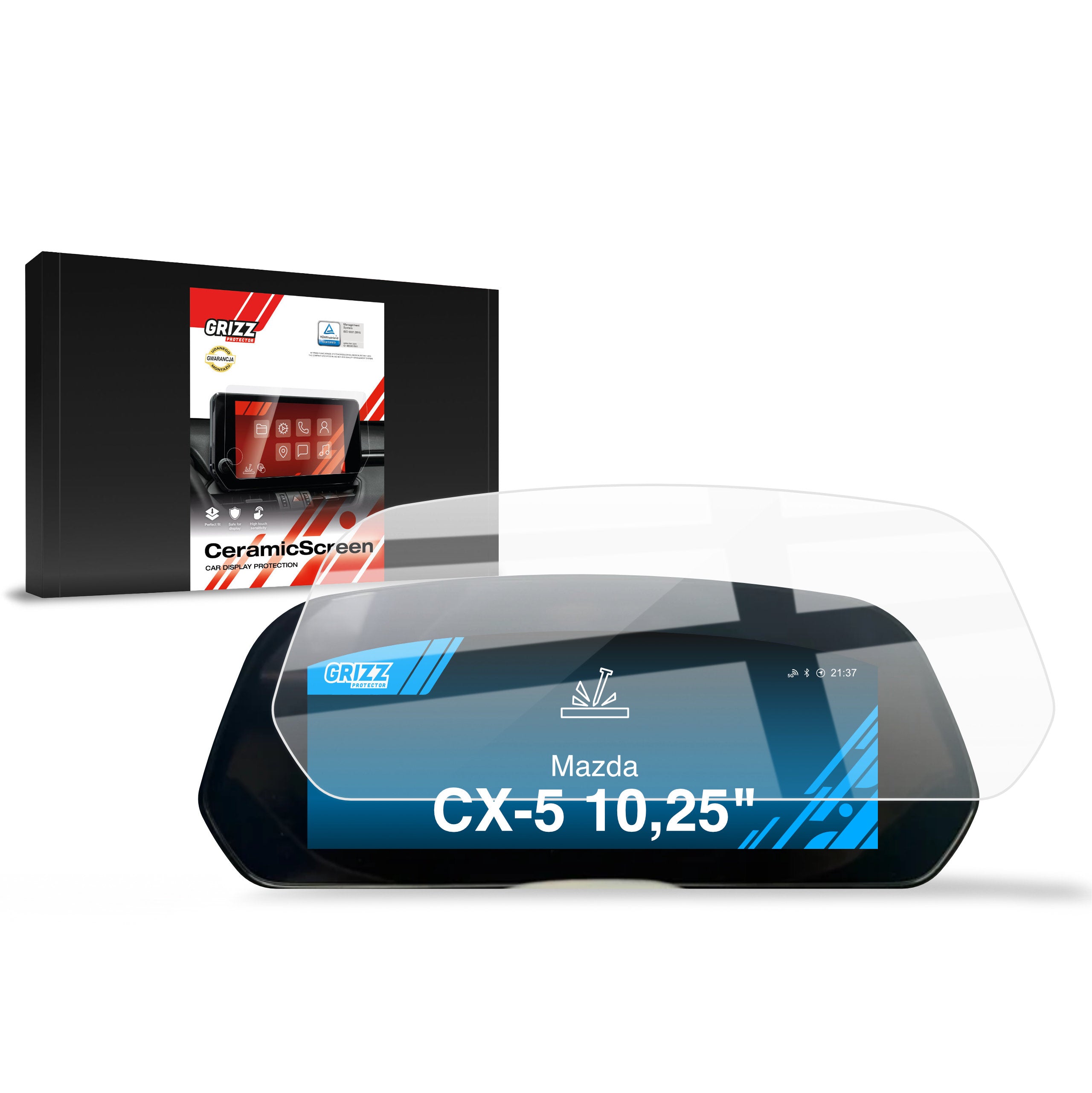Keramische Autodisplayfolie für Mazda CX-5 Virtual Cockpit (2026), Grizz Protector
