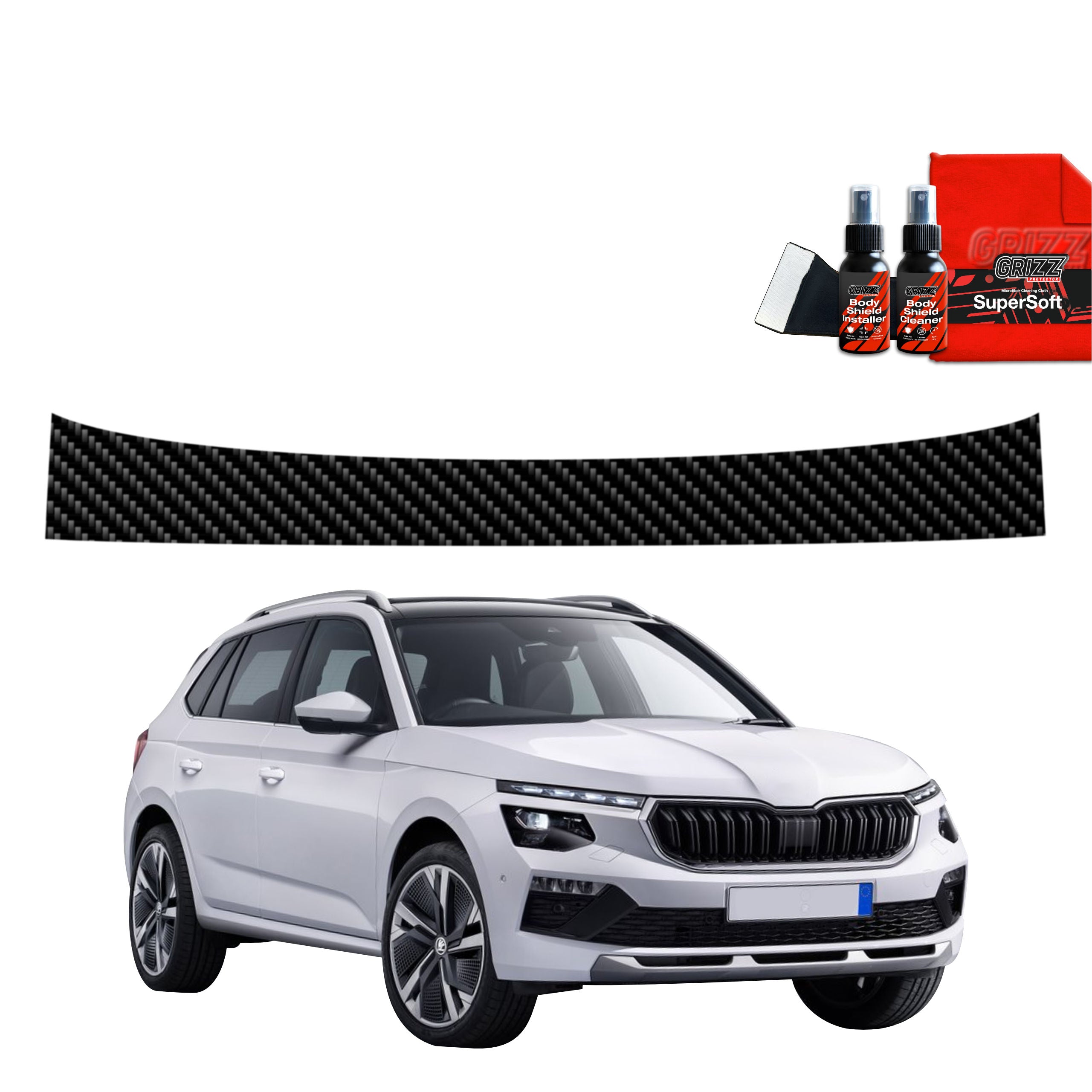 Kohlenstoff Schutzfolie Grizz Protector für Ladekante - Skoda Kamiq (2019-2025)