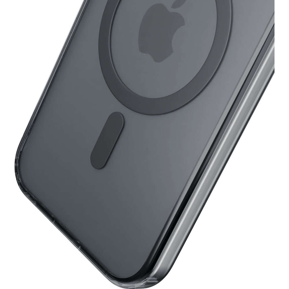 Handyhülle für iPhone 16e, 3mk Frosty MagCase mit MagSafe, Transluzent mit Schwarz