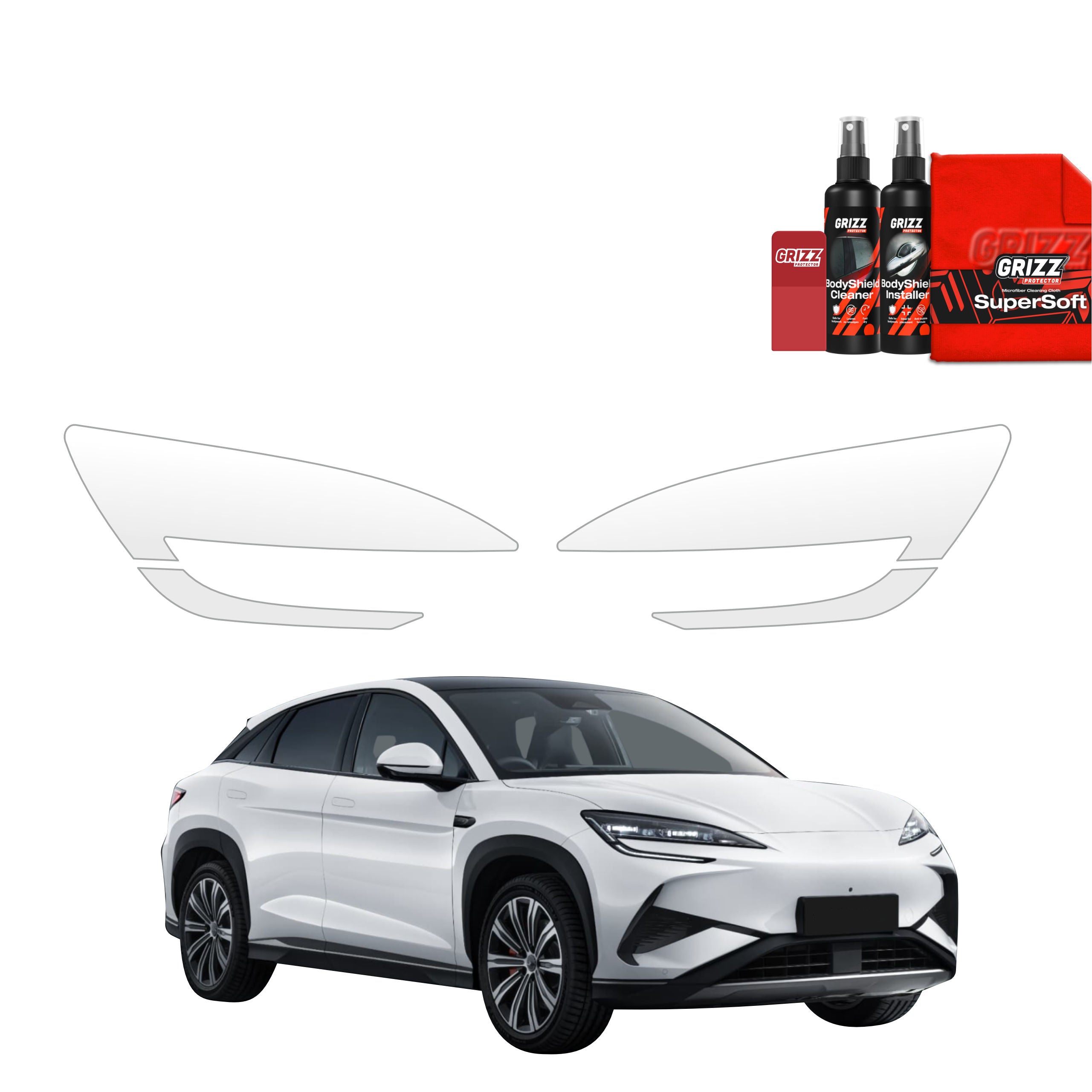4in1 Schutzfolie Grizz Protector für Scheinwerfer - BYD Sealion 7 (2025-2026)