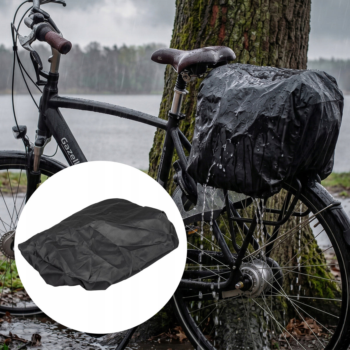 Fahrradtasche für den Gepäckträger mit Seitentaschen, Vayox VA0449 10 - 29L, Schwarz