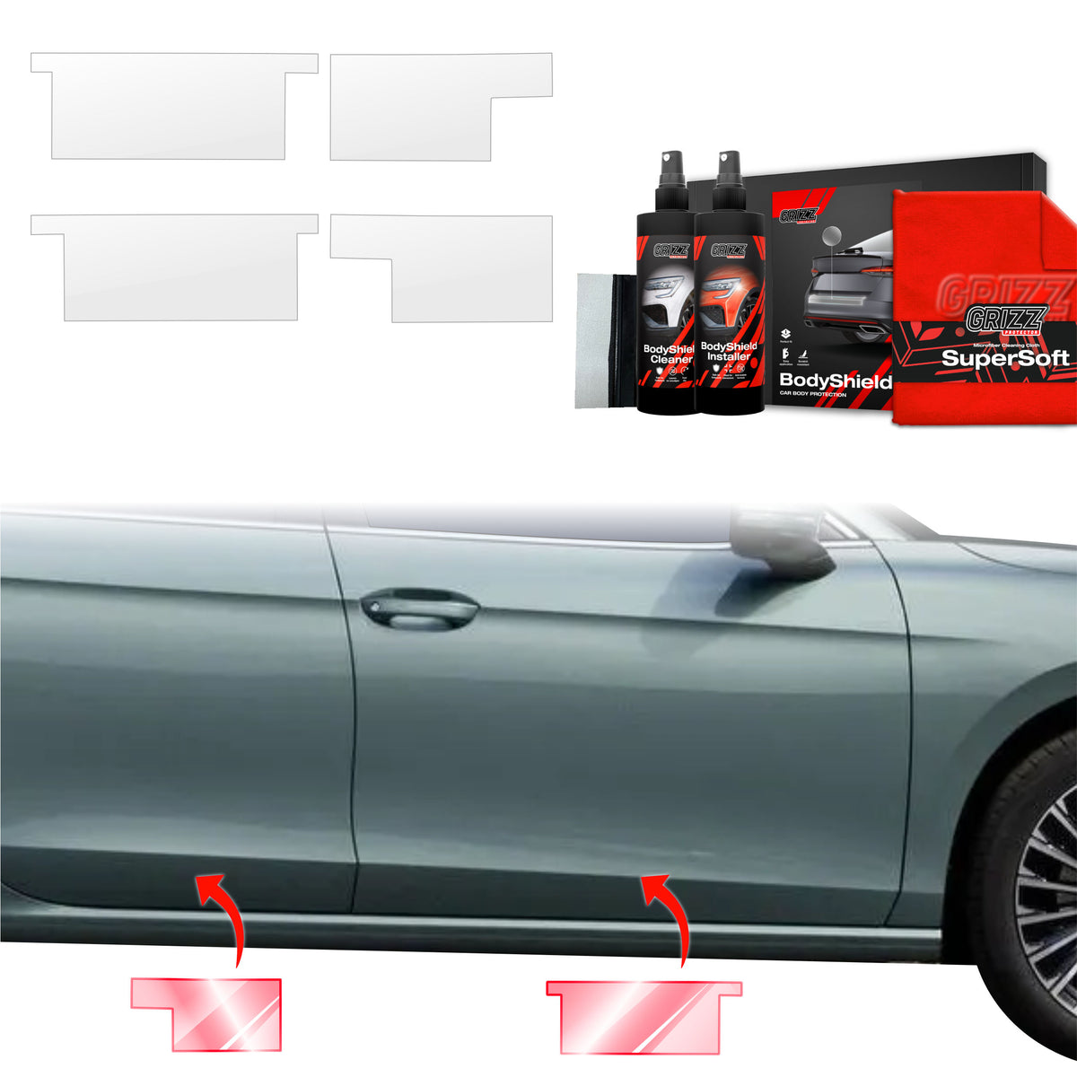 4in1 Schutzfolie Grizz Protector für Schweller - Volkswagen VW Passat B9 (2024-2026)