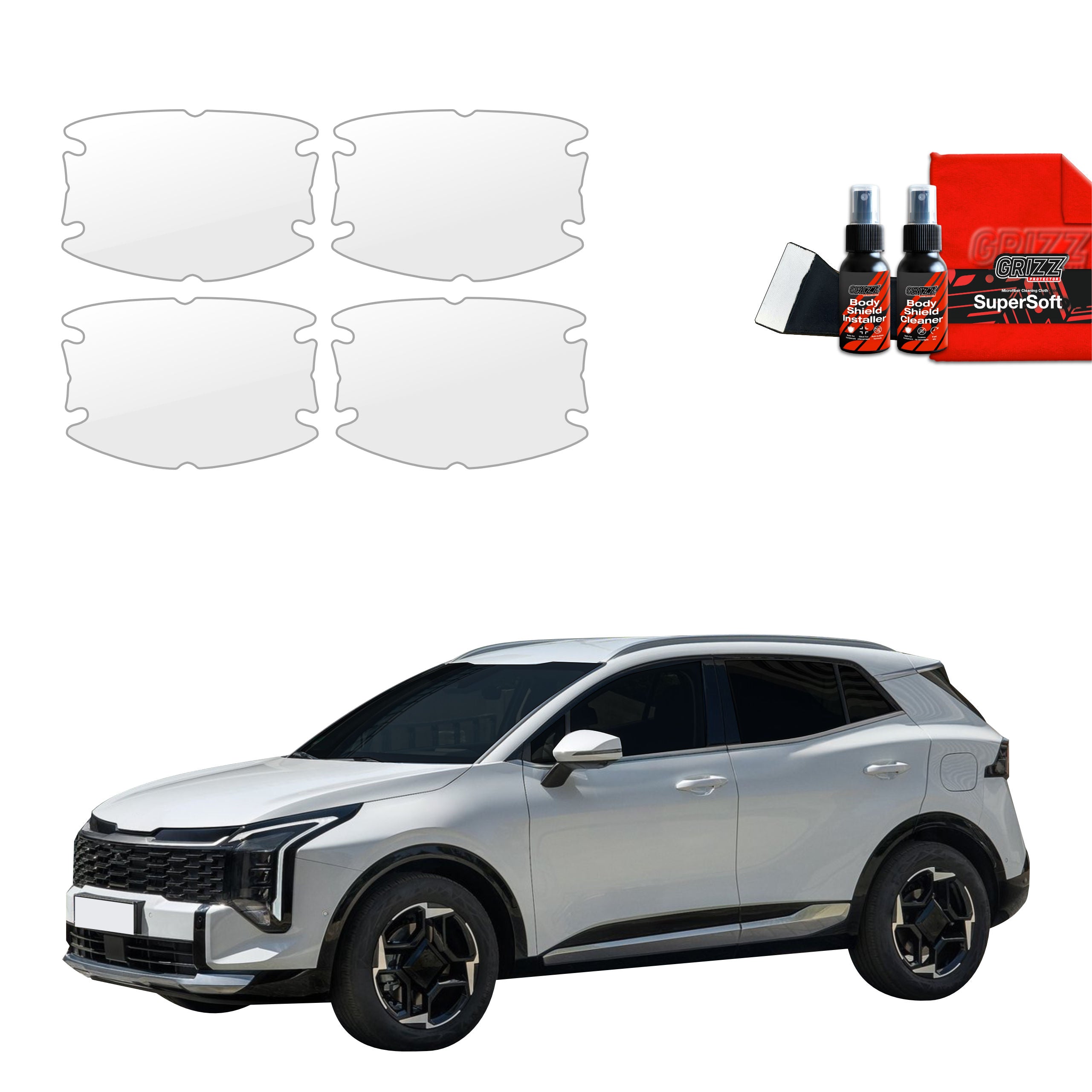 4in1 Schutzfolie Grizz Protector für Türgriffmulden - Kia Sportage 5 Facelift (2025-2026)