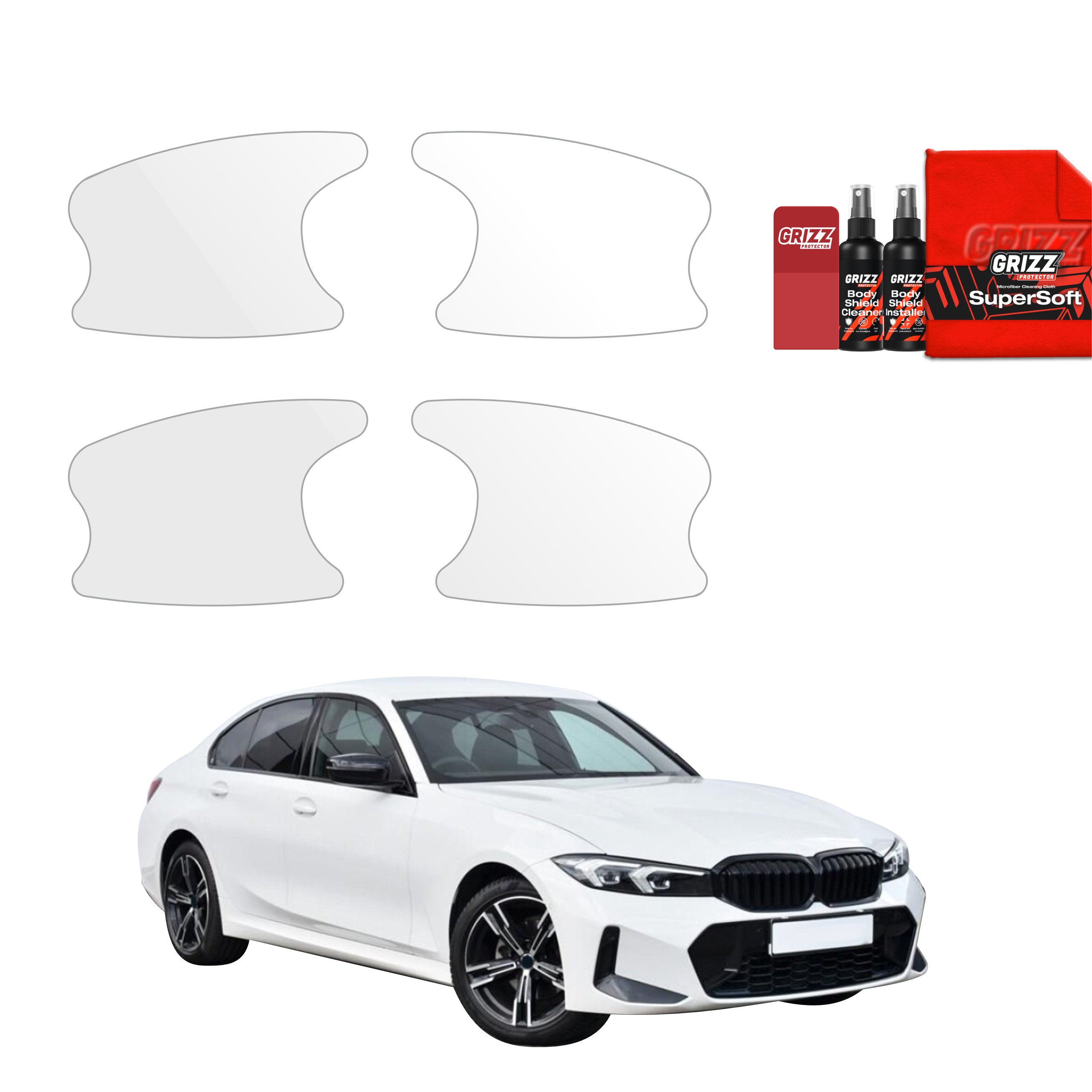 4in1 Schutzfolie Grizz Protector für Türgriffmulden - BMW 3 G20 Sedan (2022-2026)