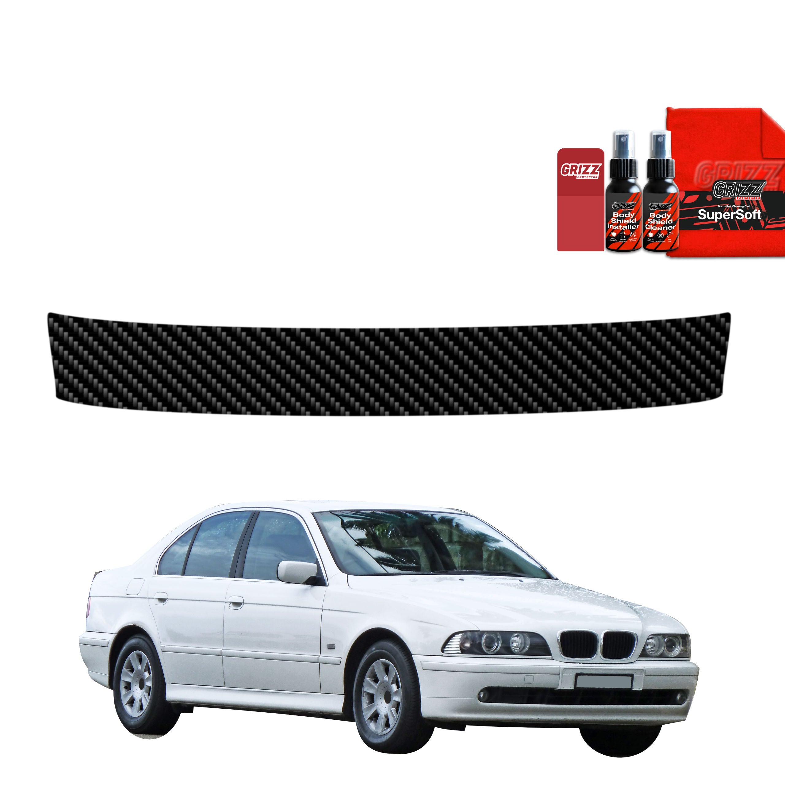 Kohlenstoff Schutzfolie Grizz Protector für Ladekante - BMW 5 E39 Sedan (1995-2003)