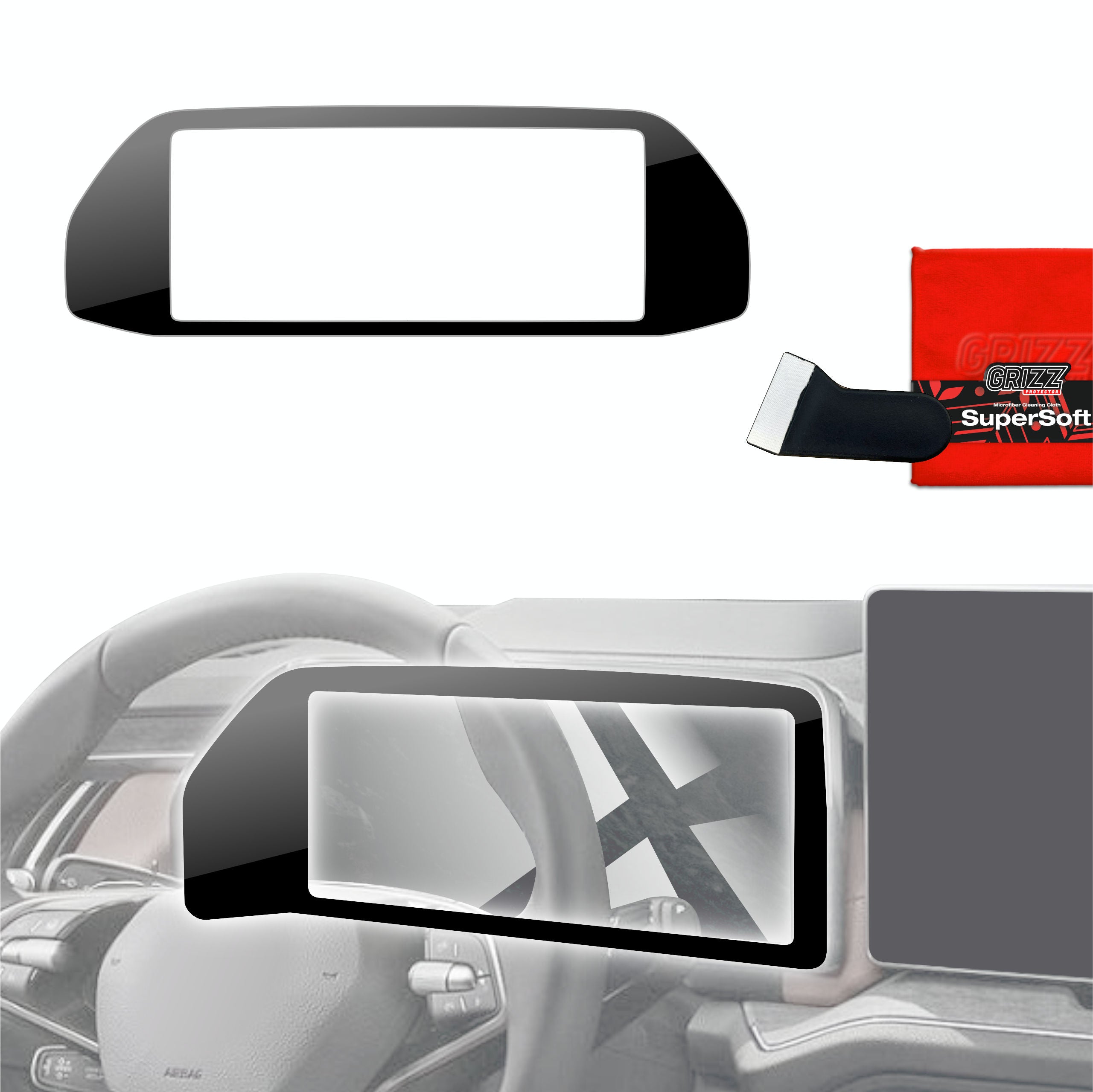 Schutzfolien Grizz Protector für Armaturenbrett - Skoda Kodiaq 2 (2024-2026) Schwarz Glanz