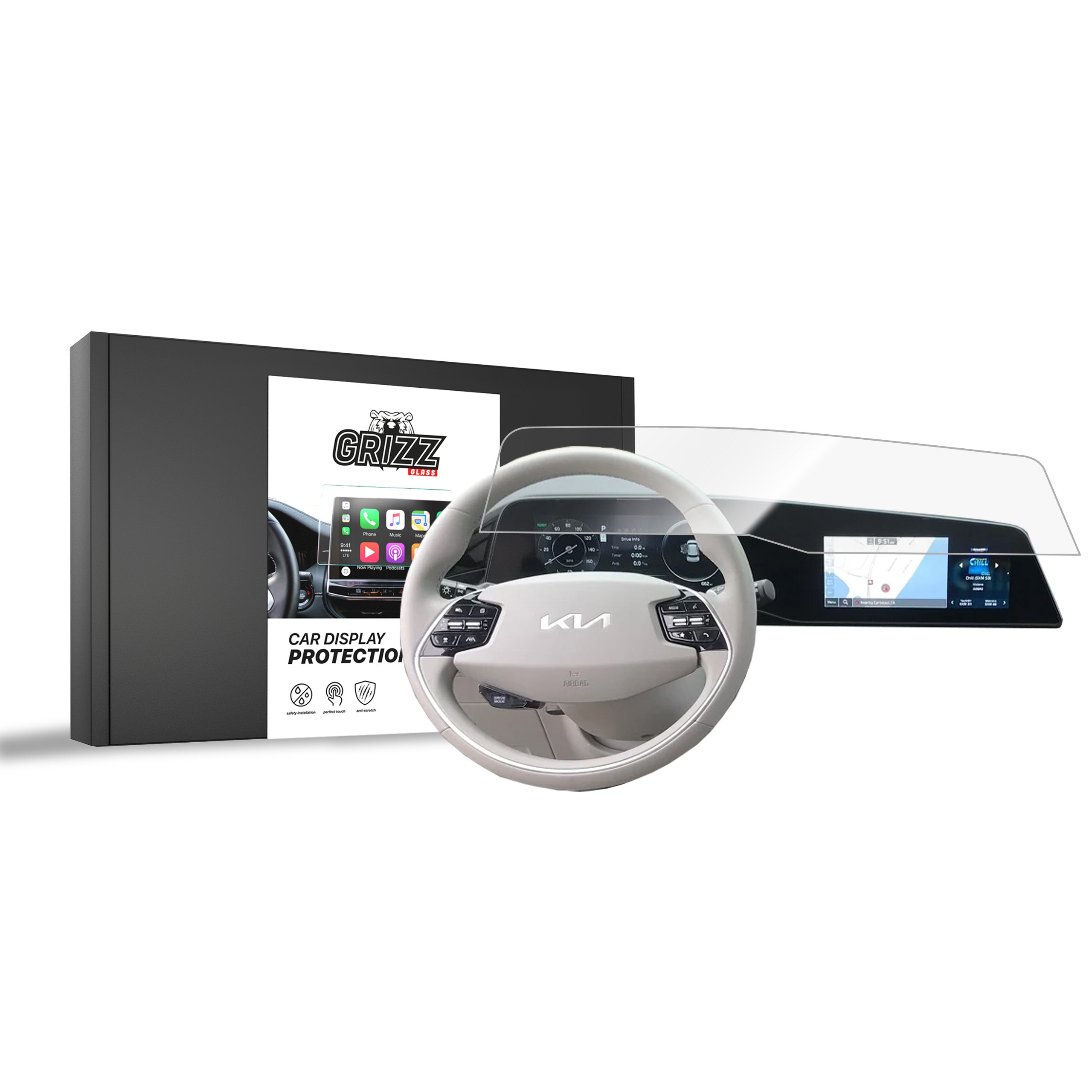 Keramische Autodisplayfolie für Kia Niro 2 (2022-2026), Grizz Protector