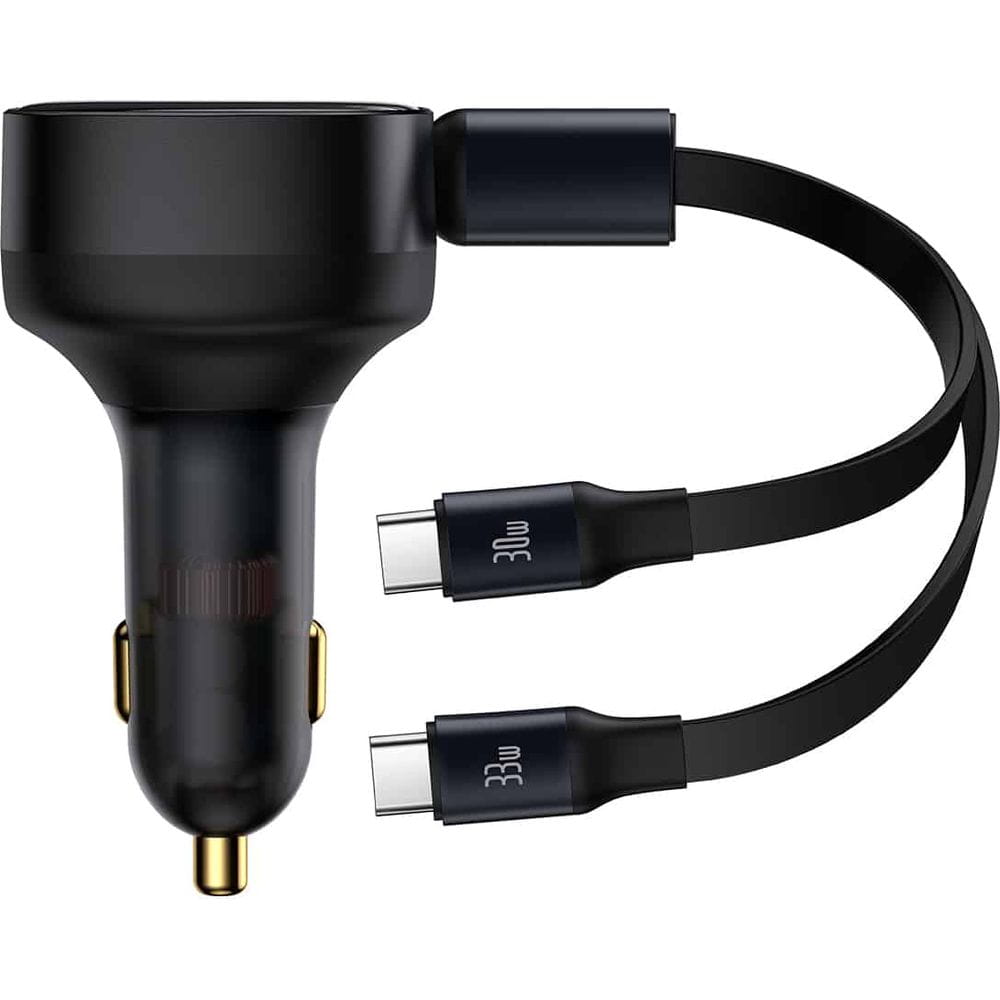 Autoladegerät Baseus Enjoyment 33W, 2x USB-C, Schwarz
