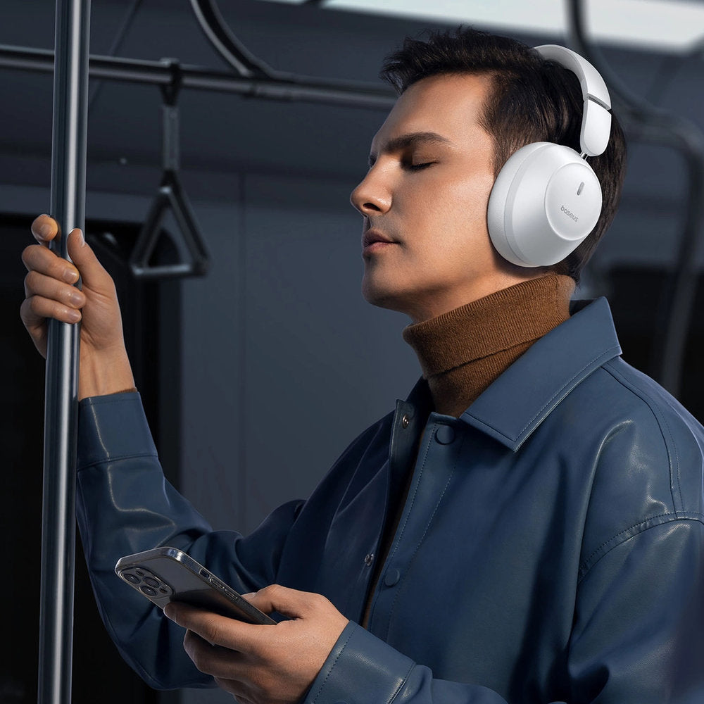 Kabellose Over-Ear-Kopfhörer, Bluetooth 5.3, Baseus Bass 30 Max, Weiß