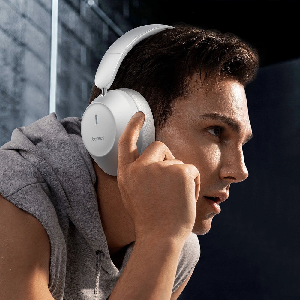 Kabellose Over-Ear-Kopfhörer, Bluetooth 5.3, Baseus Bass 30 Max, Weiß