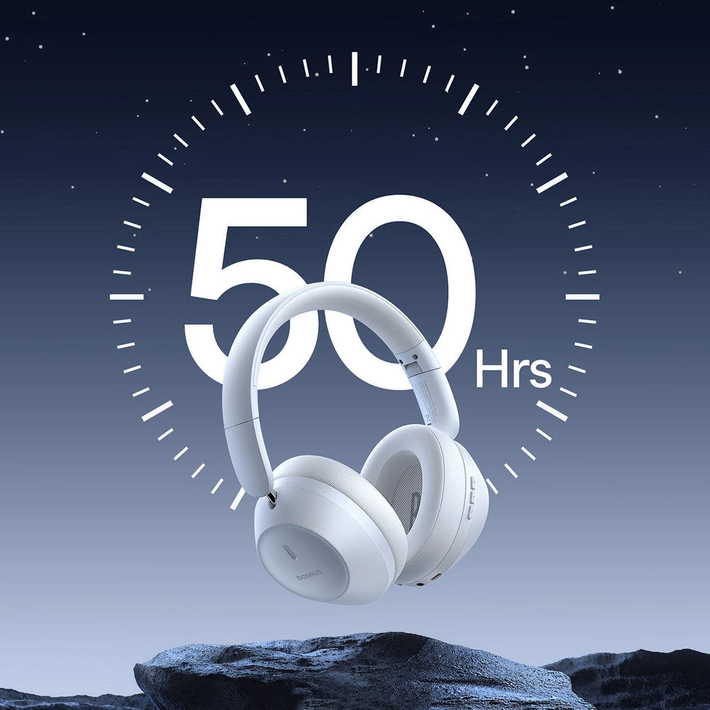 Kabellose Over-Ear-Kopfhörer, Bluetooth 5.3, Baseus Bass 30 Max, Weiß