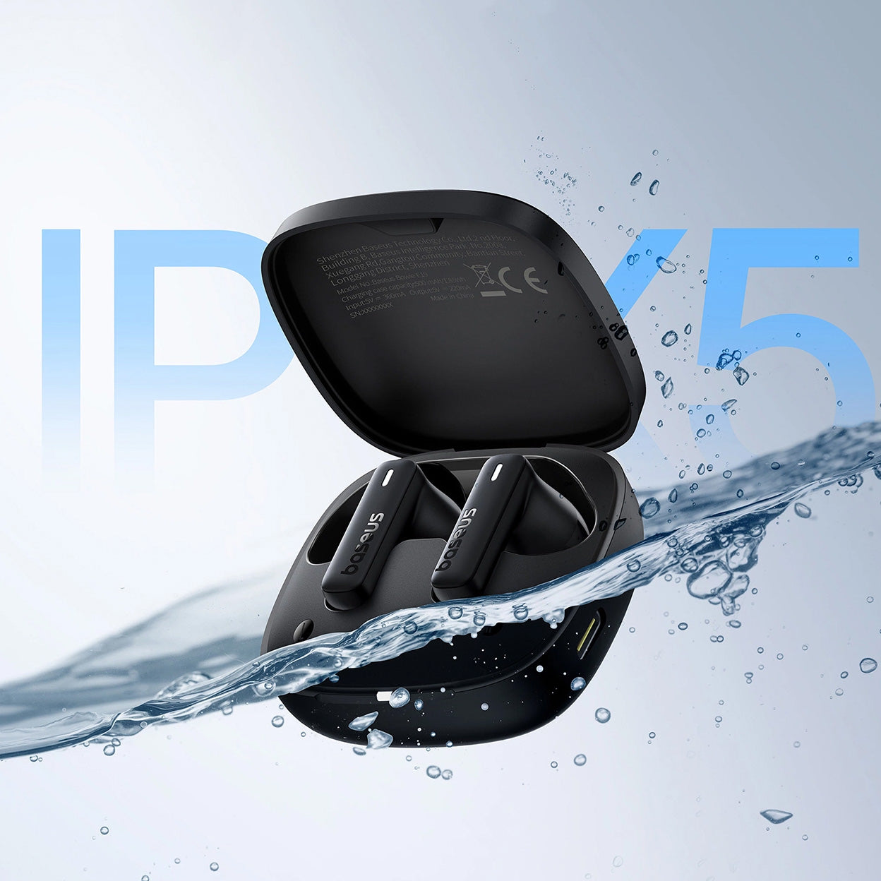 Kabellose In-Ear-Kopfhörer, Baseus TWS IPX5 Bowie E19, Schwarz