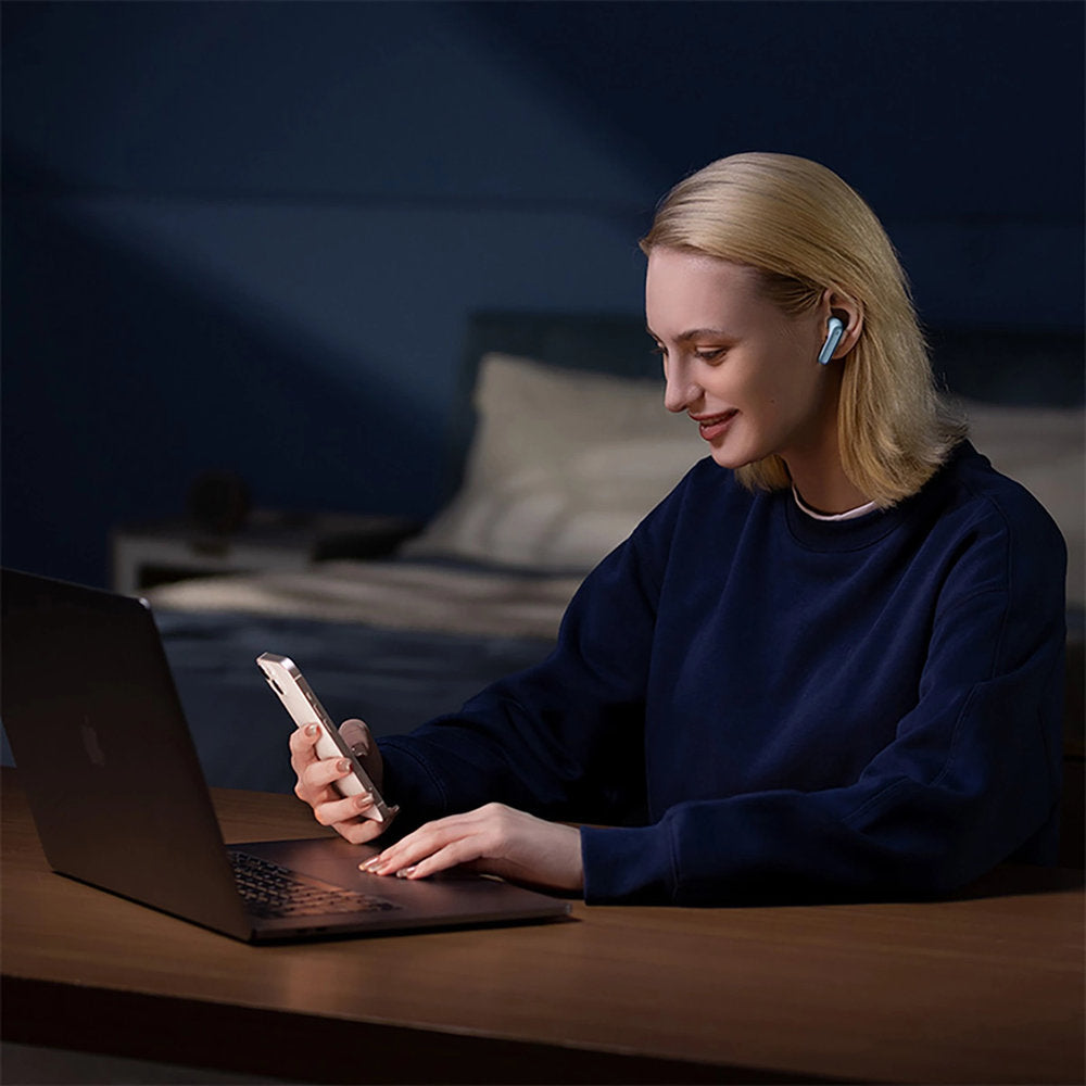 Kabellose In-Ear-Kopfhörer, Baseus Bowie E5, TWS, Bluetooth 5.3, Rauchfarben-Hellblau