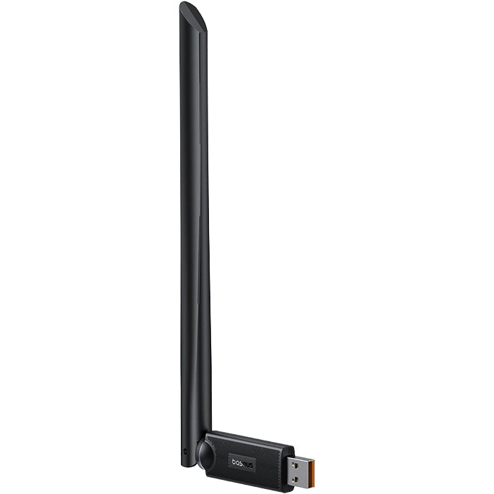 USB-A Netzwerkadapter mit externer Antenne, Baseus BS-OH172, 300 Mb/s, 2.4 GHz, Schwarz
