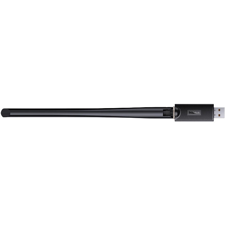 USB-A Netzwerkadapter mit externer Antenne, Baseus BS-OH172, 300 Mb/s, 2.4 GHz, Schwarz