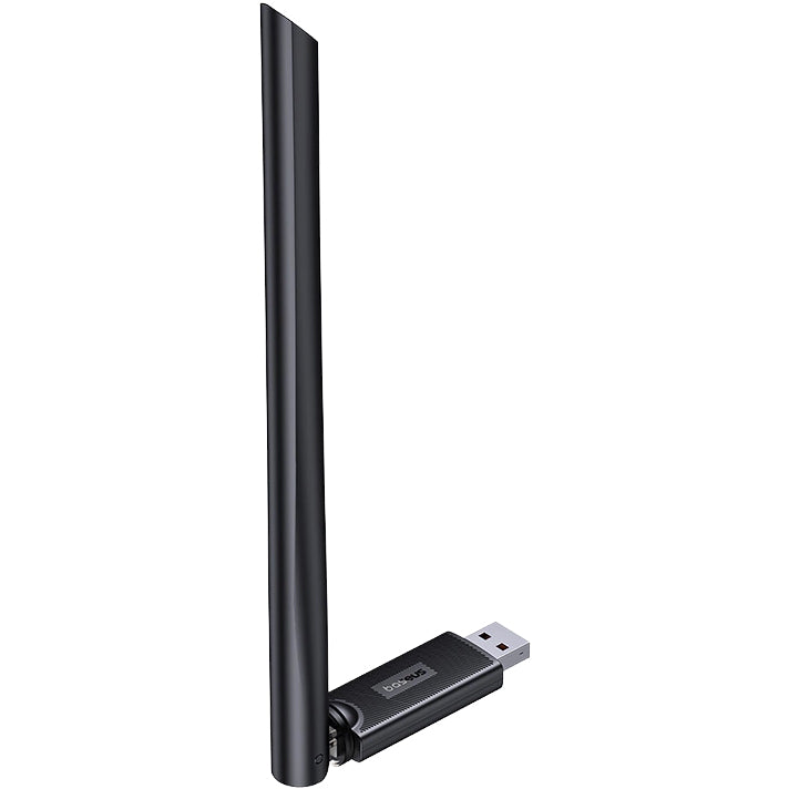 USB-A Netzwerkadapter mit externer Antenne, Baseus BS-OH172, 300 Mb/s, 2.4 GHz, Schwarz