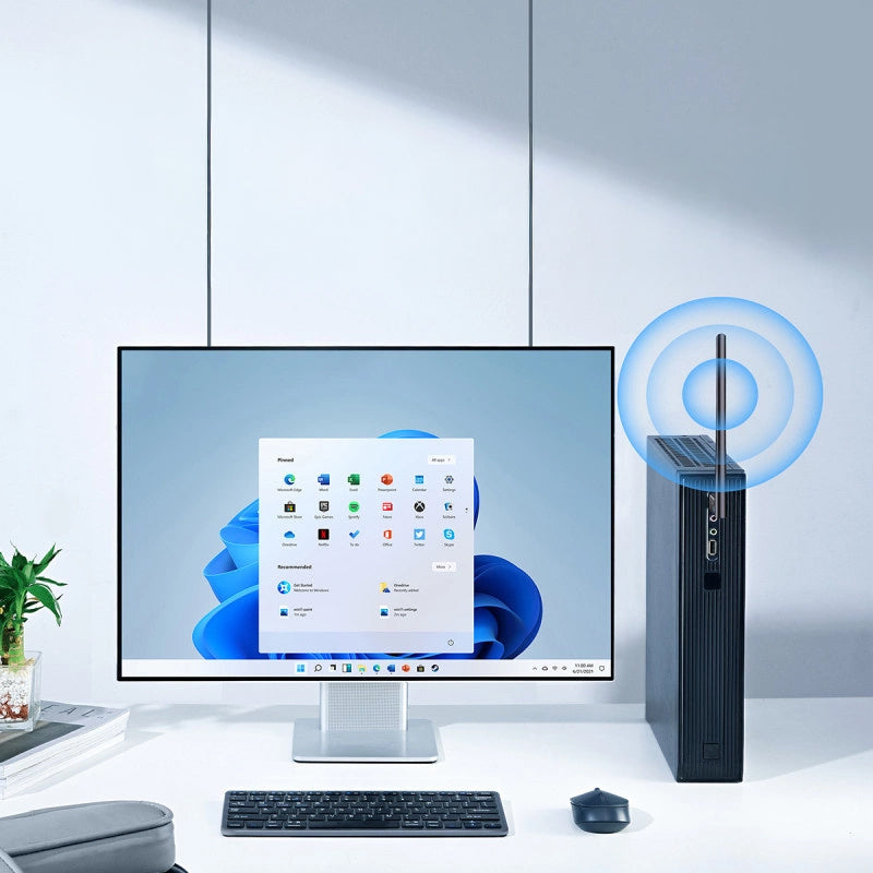 USB-A Netzwerkadapter mit externer Antenne, Baseus BS-OH172, 300 Mb/s, 2.4 GHz, Schwarz