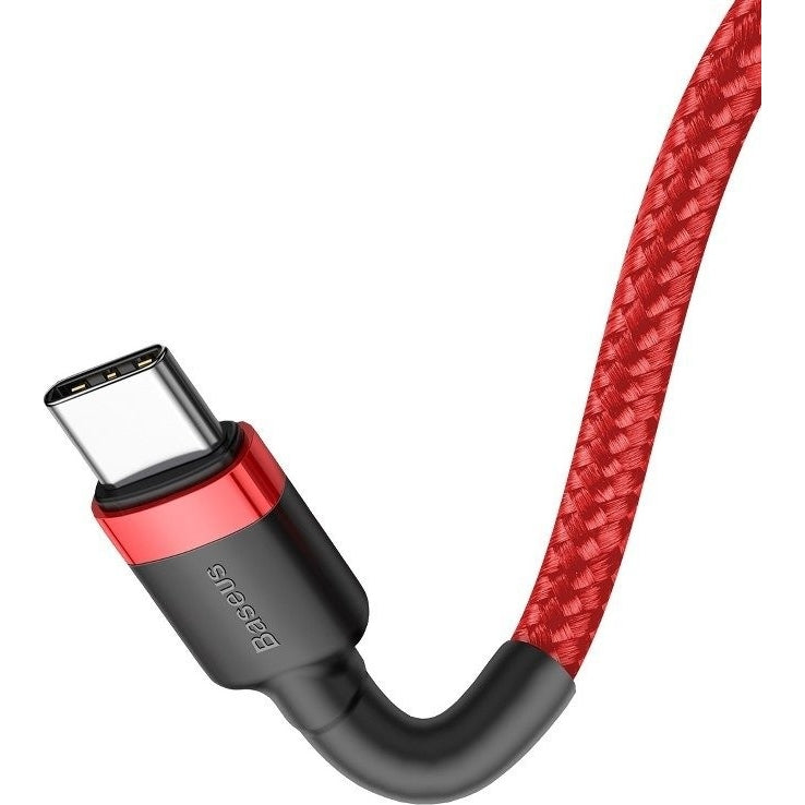 Kabel Baseus Cafule 60W 3A USB-C für USB-C 1m, Rot-Schwarz