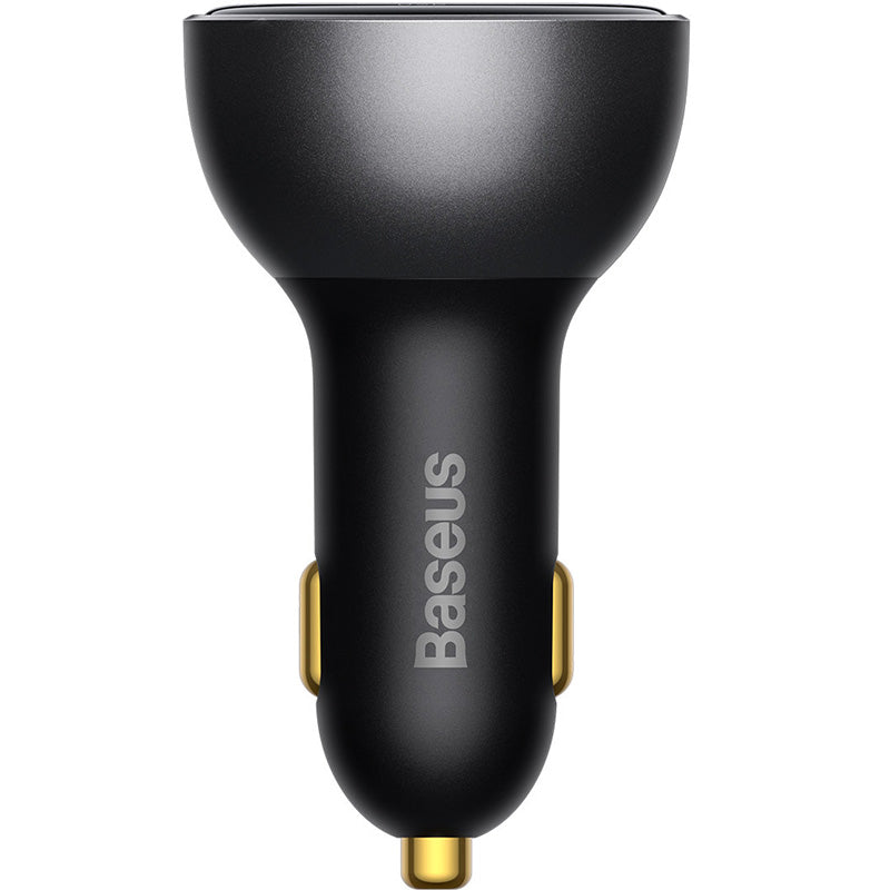 Autoladegerät Baseus Digital Display 140W, USB-A, USB-C + Kabel USB-C 5A 240W, Schwarz