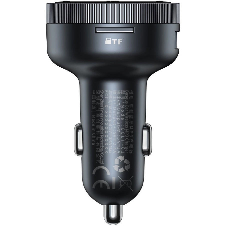 Autoladegerät + FM-Sender Baseus Enjoyer, 17W, Bluetooth 5.0, MicroSD, Minijack 3.5mm, Schwarz