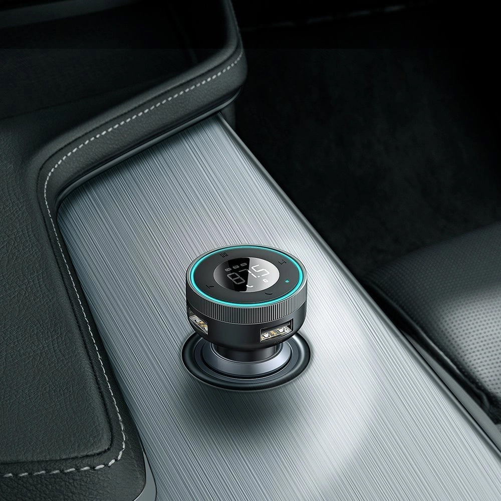 Autoladegerät + FM-Sender Baseus Enjoyer, 17W, Bluetooth 5.0, MicroSD, Minijack 3.5mm, Schwarz