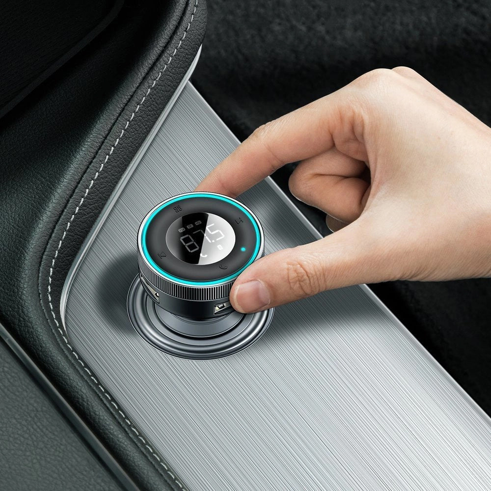 Autoladegerät + FM-Sender Baseus Enjoyer, 17W, Bluetooth 5.0, MicroSD, Minijack 3.5mm, Schwarz