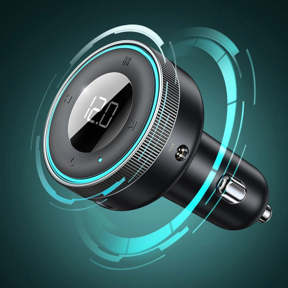 Autoladegerät + FM-Sender Baseus Enjoyer, 17W, Bluetooth 5.0, MicroSD, Minijack 3.5mm, Schwarz