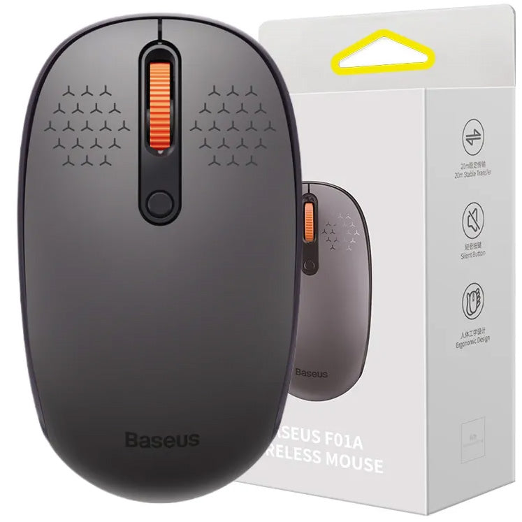 Ergonomische kabellose Maus, Baseus F01A, 2.4 GHz, 1600 DPI, Grau