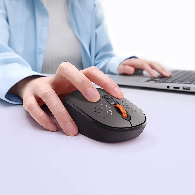 Ergonomische kabellose Maus, Baseus F01A, 2.4 GHz, 1600 DPI, Grau