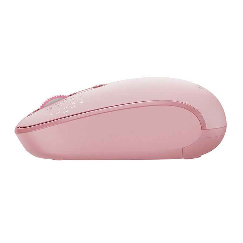 Ergonomische kabellose Maus, Baseus F01B, Tri-Mode Wireless Mouse, Bluetooth 5.0 / 3.0, 2.4 GHz (USB) 1600 DPI, Rosa