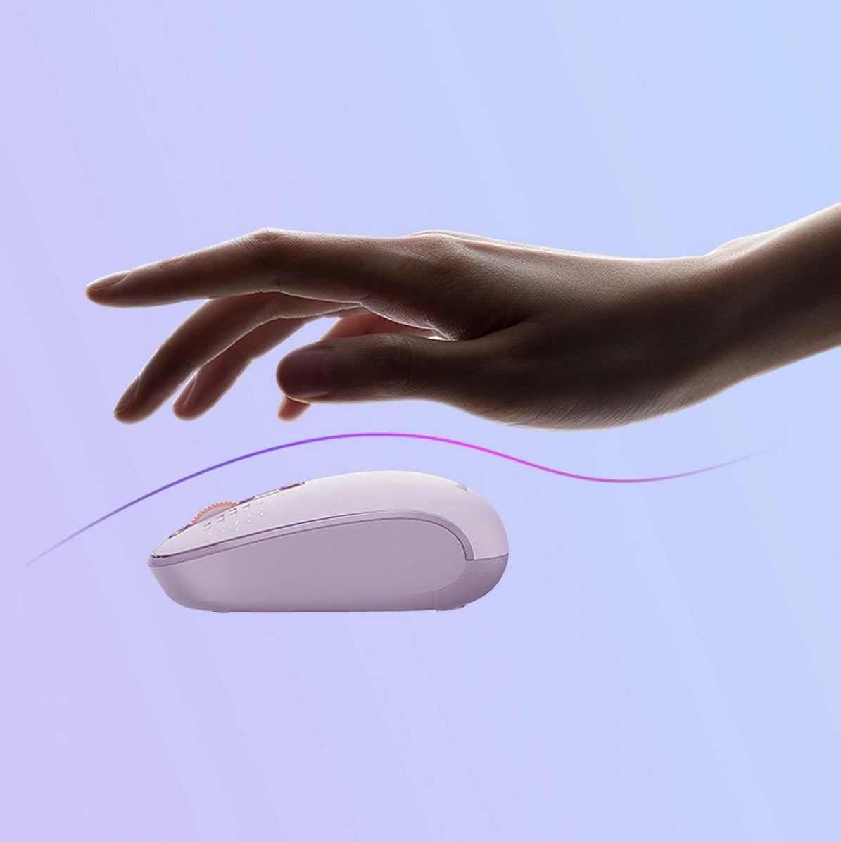 Ergonomische kabellose Maus, Baseus F01B, Tri-Mode Wireless Mouse, Bluetooth 5.0 / 3.0, 2.4 GHz (USB) 1600 DPI. Violett