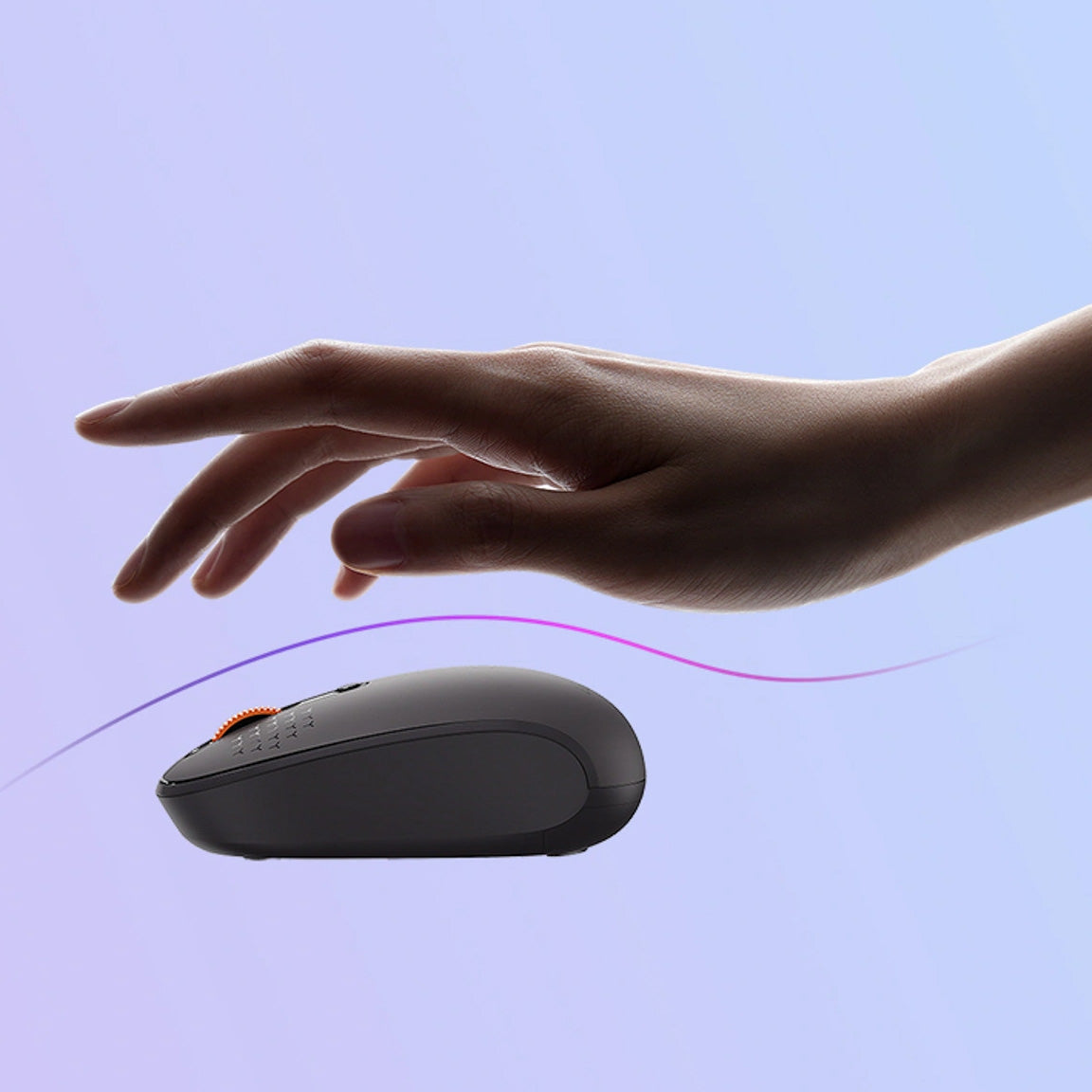 Ergonomische kabellose Maus, Baseus F01B, Tri-Mode Wireless Mouse, Bluetooth 5.0 / 3.0, 2.4 GHz (USB) 1600 DPI. Grau