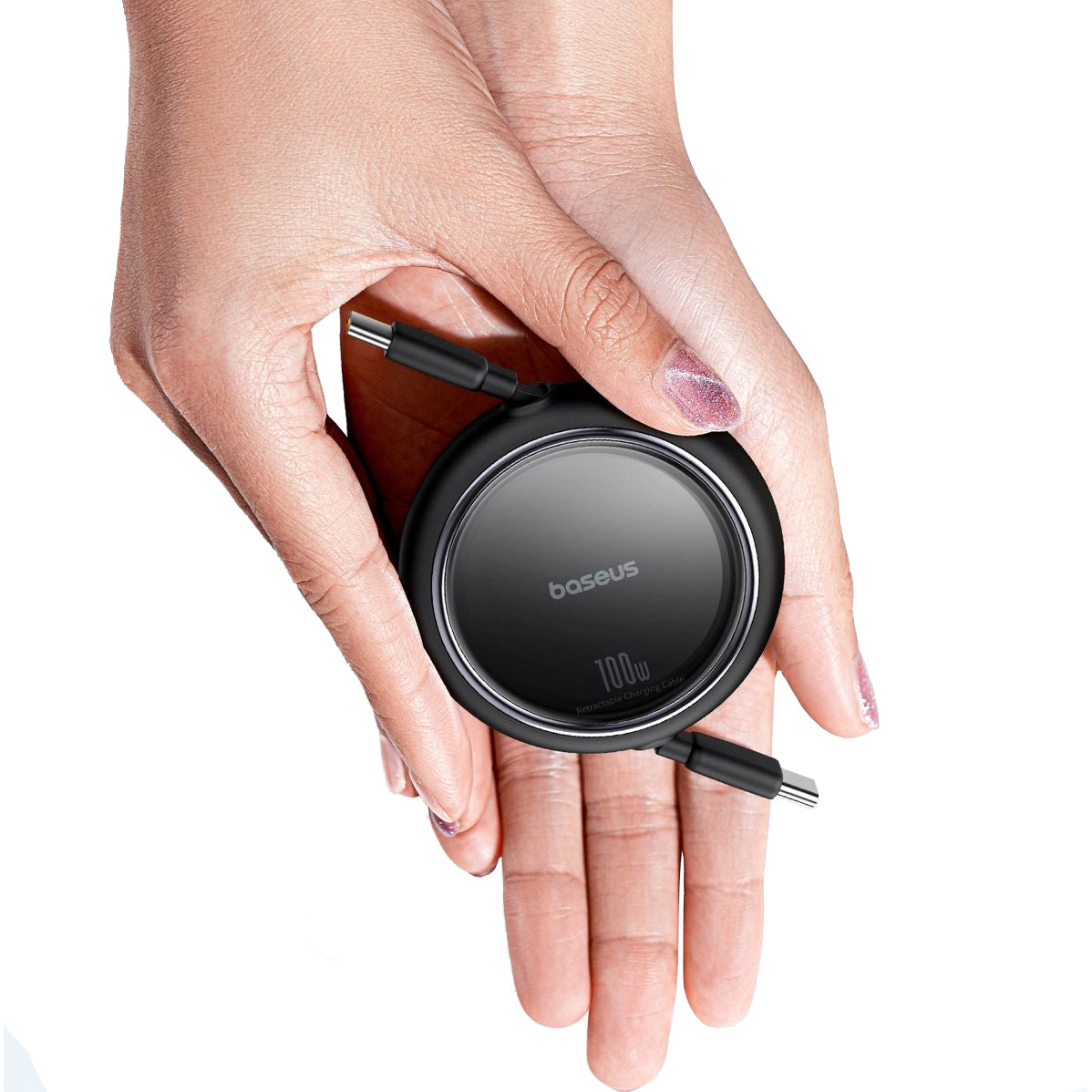 Baseus Free2Draw Mini USB-C auf USB-C Verlängerungskabel, 100W, 1m, Schwarz